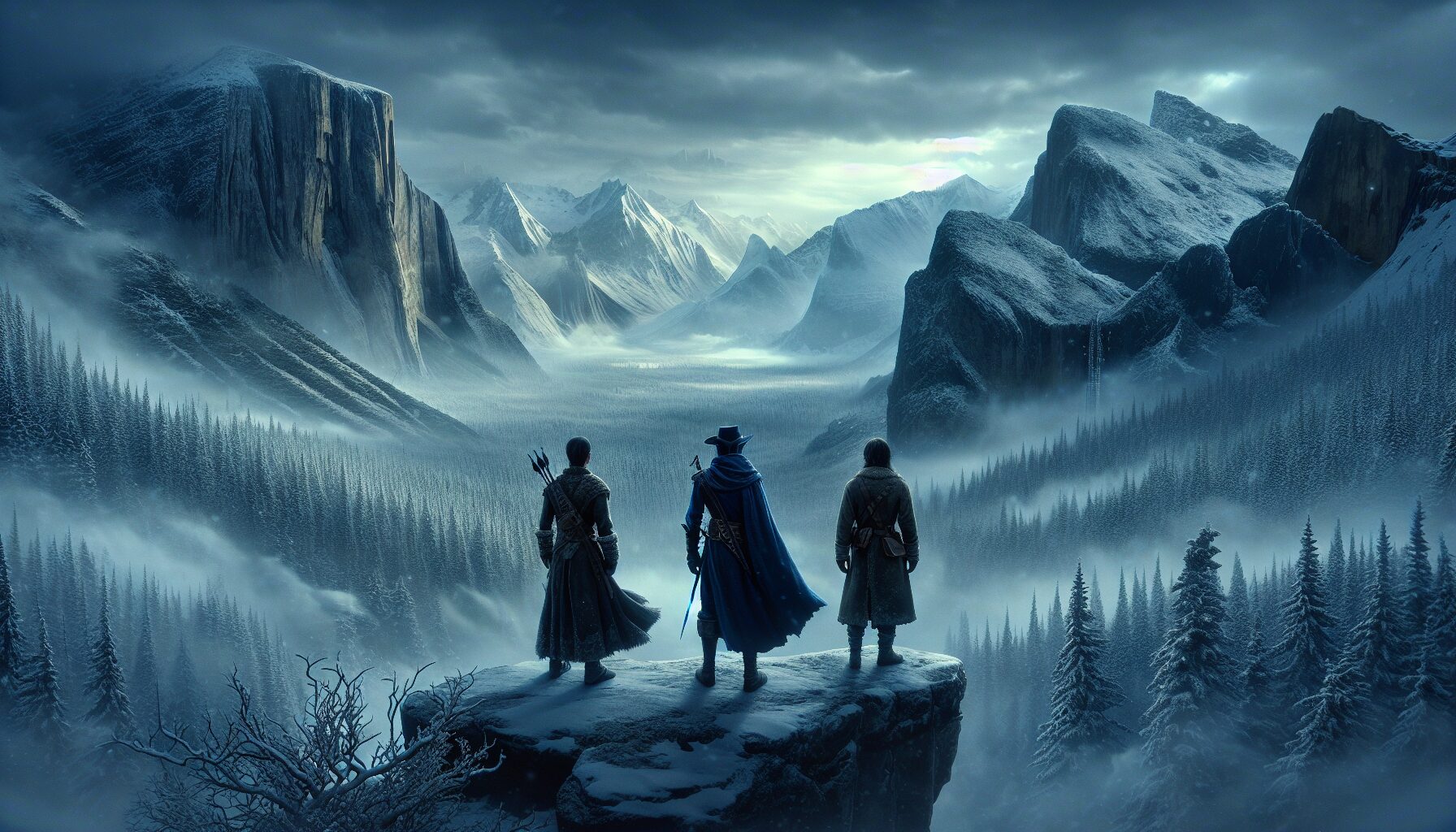 動畫中芙莉蓮、費倫及修塔爾克並肩而行的溫馨畫面