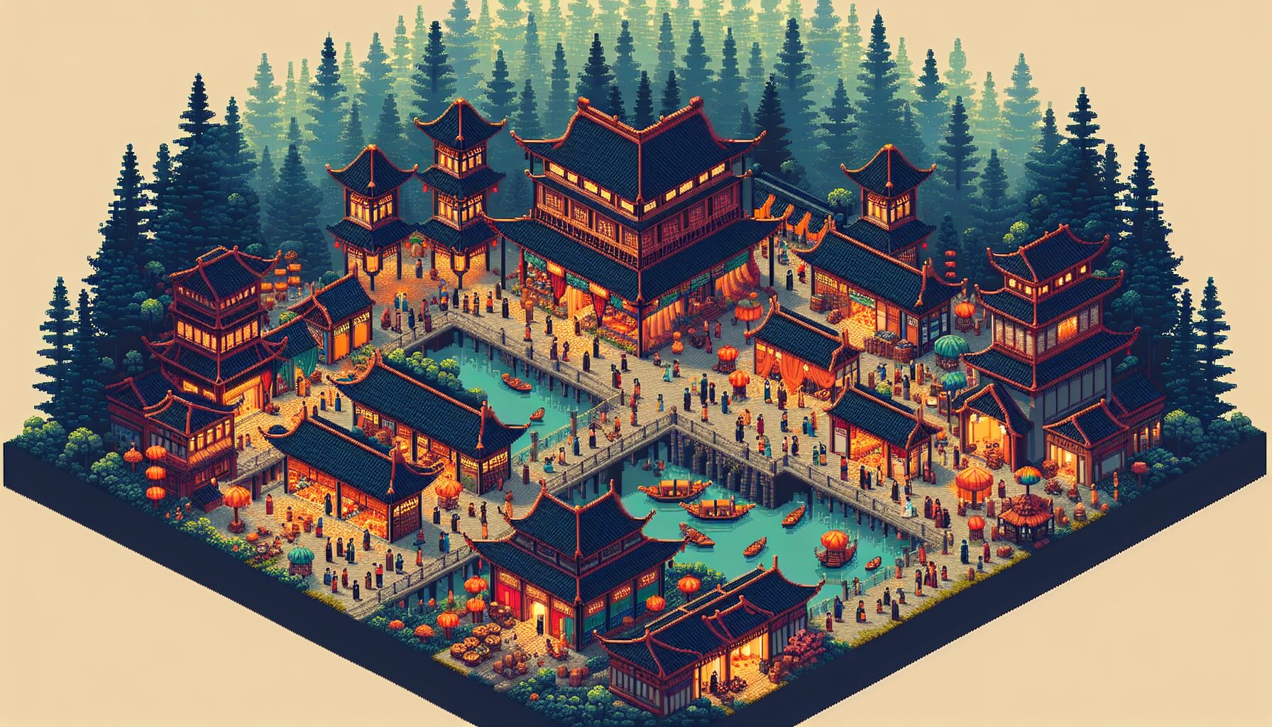 大俠立志傳懷舊像素美術場景