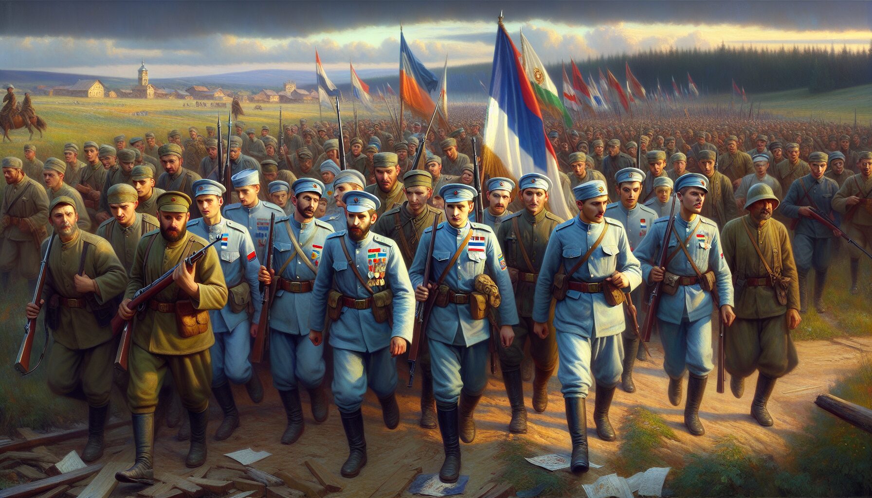 法國革命時期國民軍，戰術靈活強調主動性，線列與散兵混雜出擊