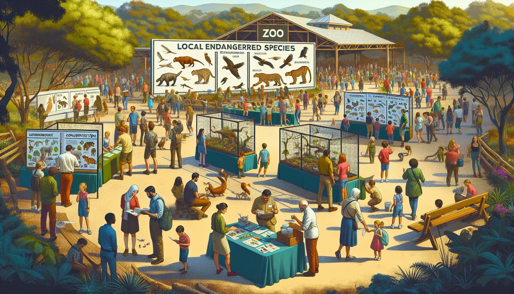 保育員帶領民眾參與野性再現主題教育活動現場