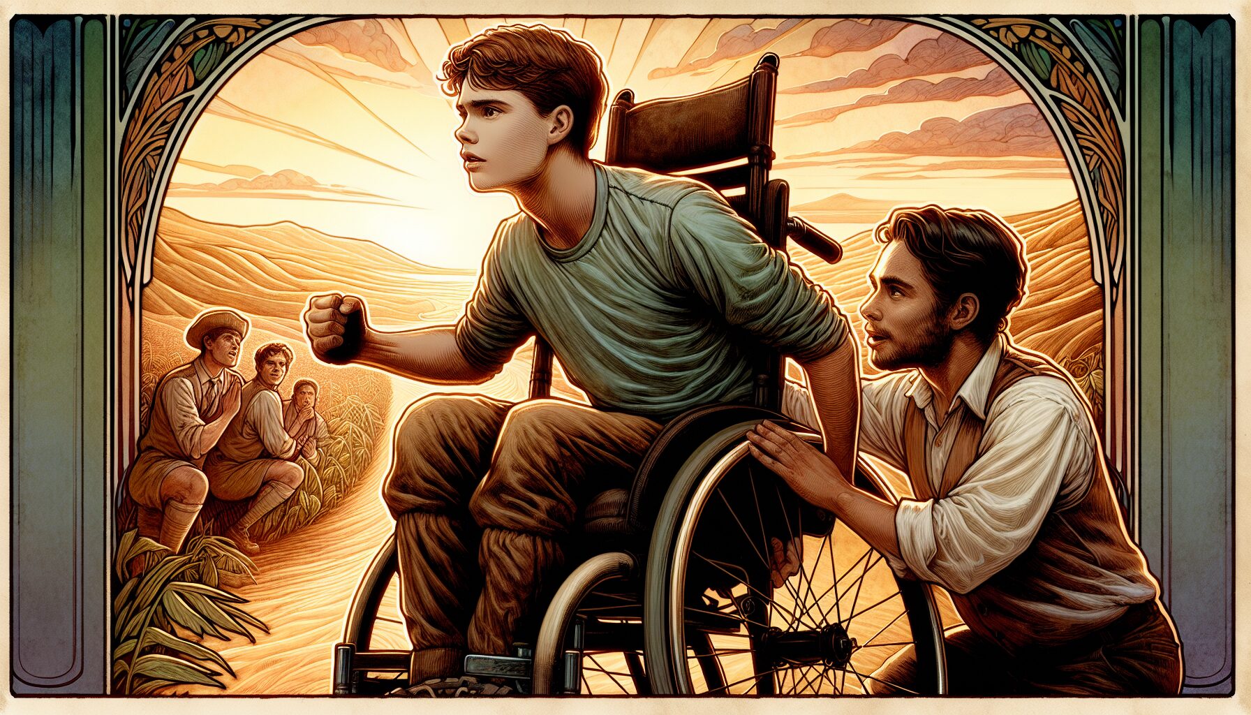 動畫中喬尼與傑洛一同在賽道前方的經典畫面