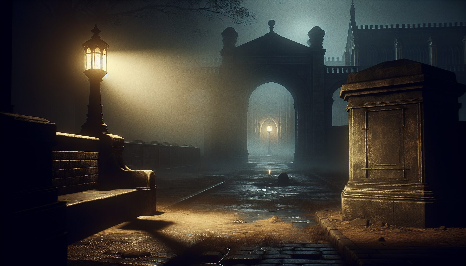 東海大學校園中傳說女鬼橋的舊影，夜晚流傳著女鬼故事