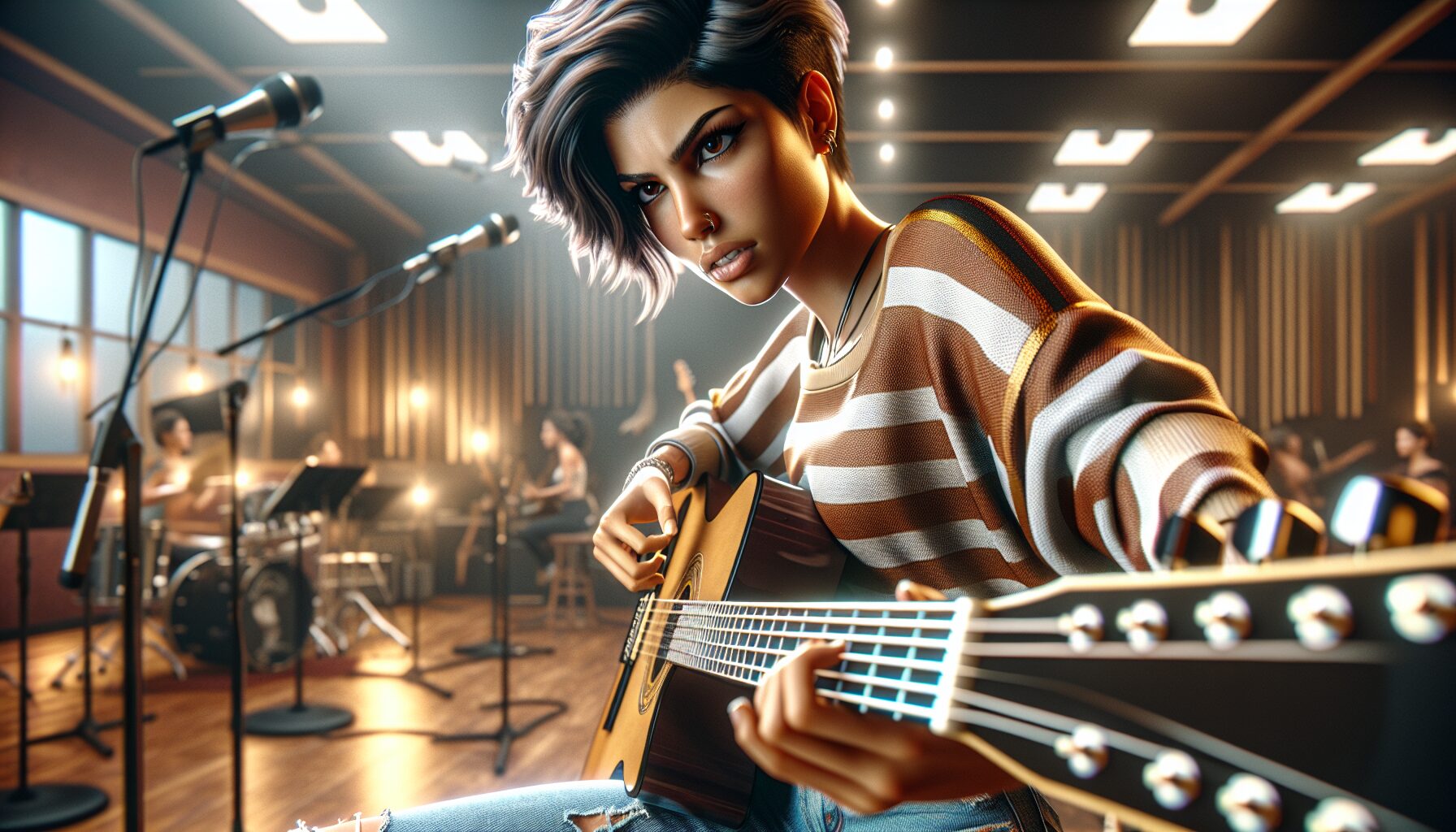 羊宮妃那（高松燈）於MyGO!!!!!現場LIVE練習花絮，誠懇神情投入貝斯演唱