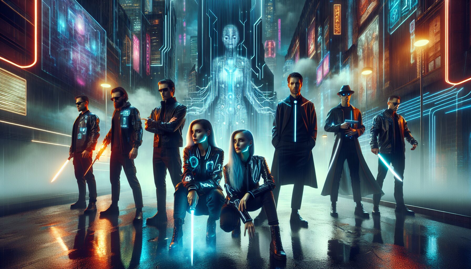 星核獵手組織主視覺，卡芙卡、銀狼、刃等反派角色合影