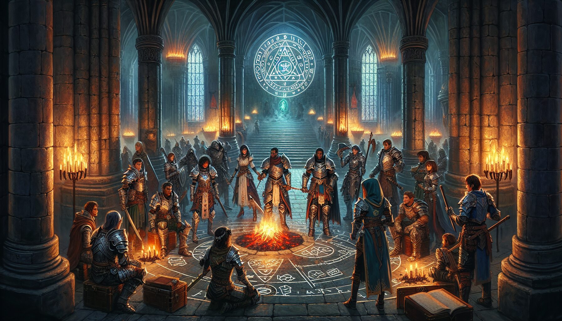 魔女的城堡副本展示畫面，玩家正組隊挑戰魔物