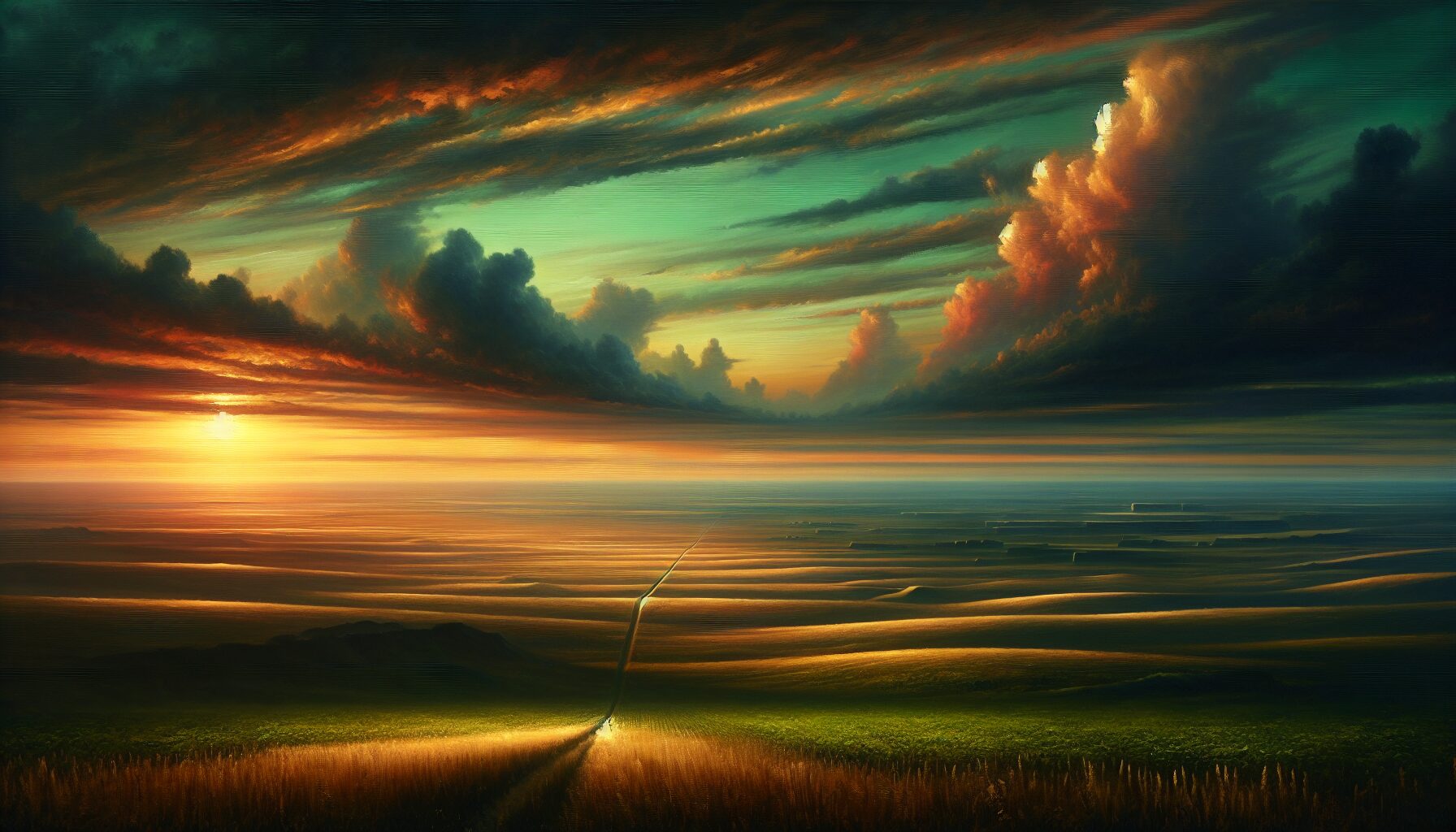 文藝復興透視法畫作中的地平線與滅點