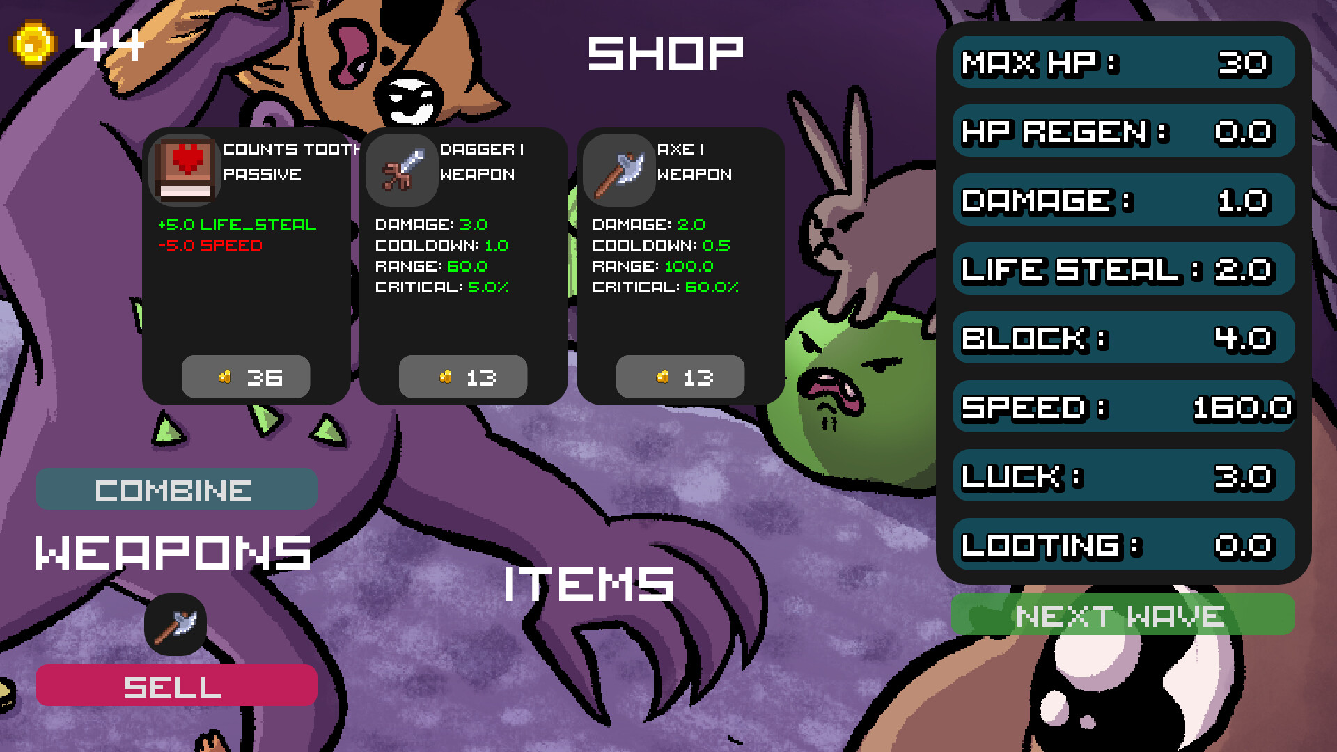 像素彈幕 Roguelike新作！《Boss戰鬥競技場》化身魔王挑戰英雄浪潮、武器融合打造最強反派