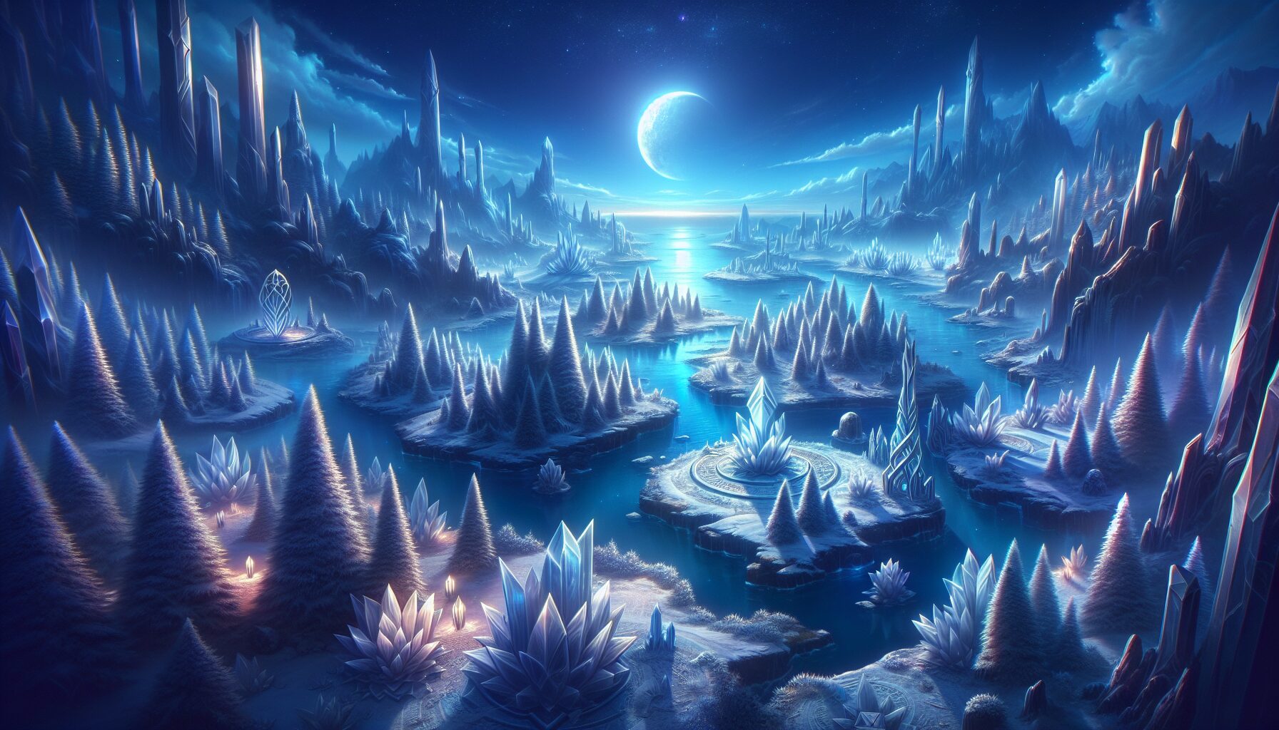 挪德卡萊主要地貌與三大島嶼區域俯瞰示意圖