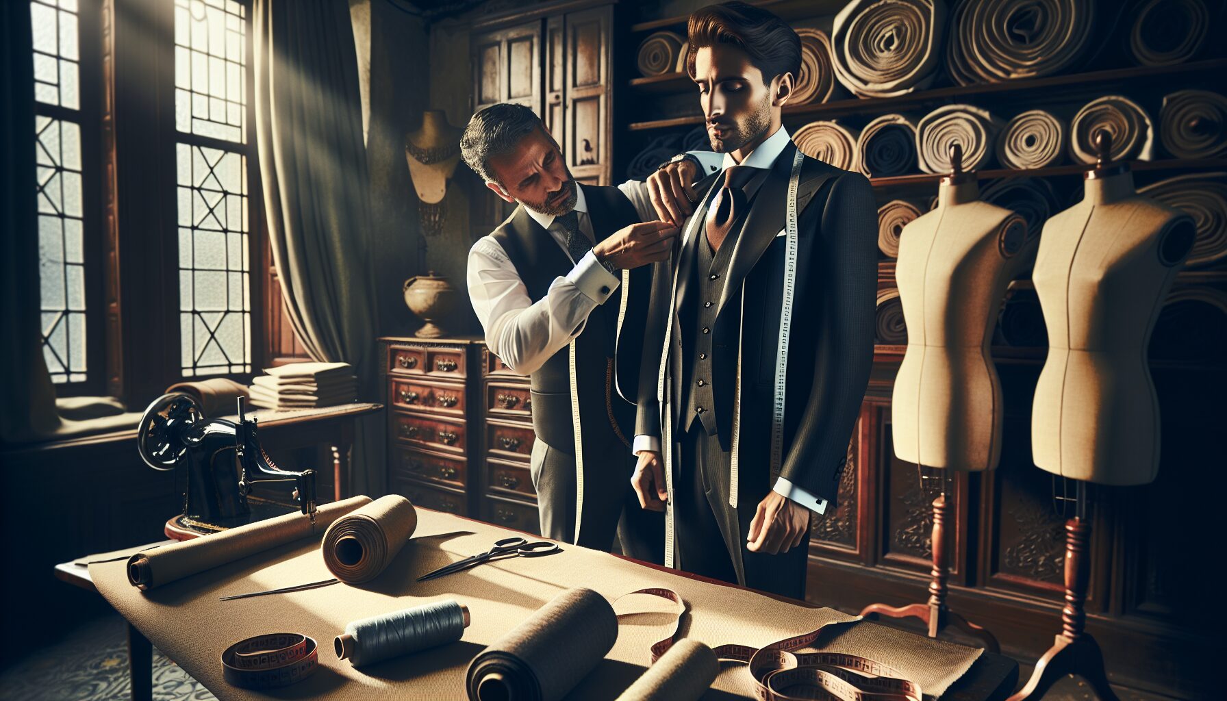 經典英式剪裁西裝細節,倒三角修身剪裁