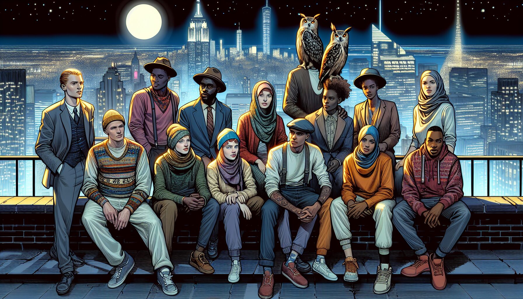 The Phantom X主角團全身設定圖