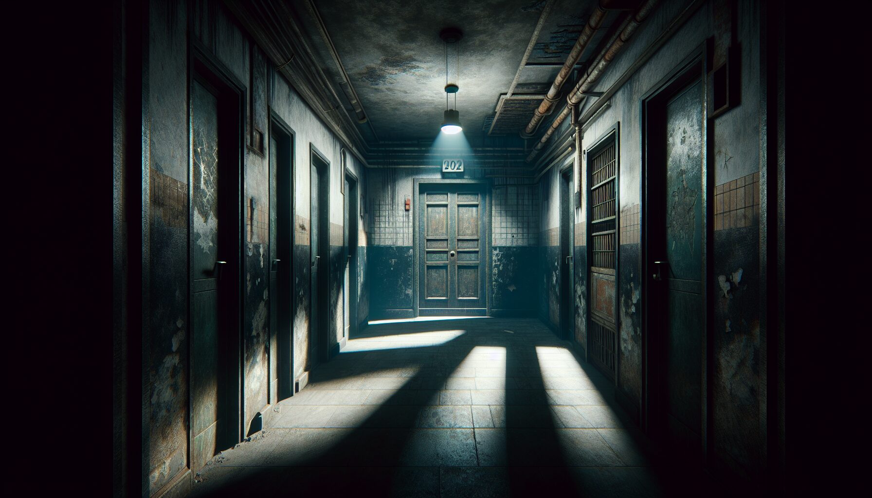 蝴蝶大廈外觀夜景，給人壓迫與神秘的氛圍感