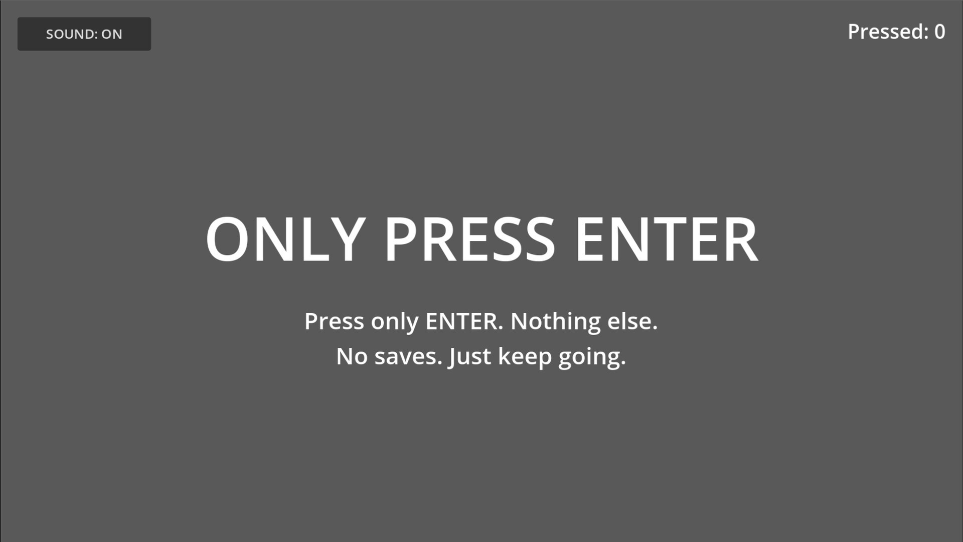 迷因&惡搞微型遊戲《輸入（ENTER）》：只需一鍵操作的純粹新體驗，極簡玩法讓你笑出聲!