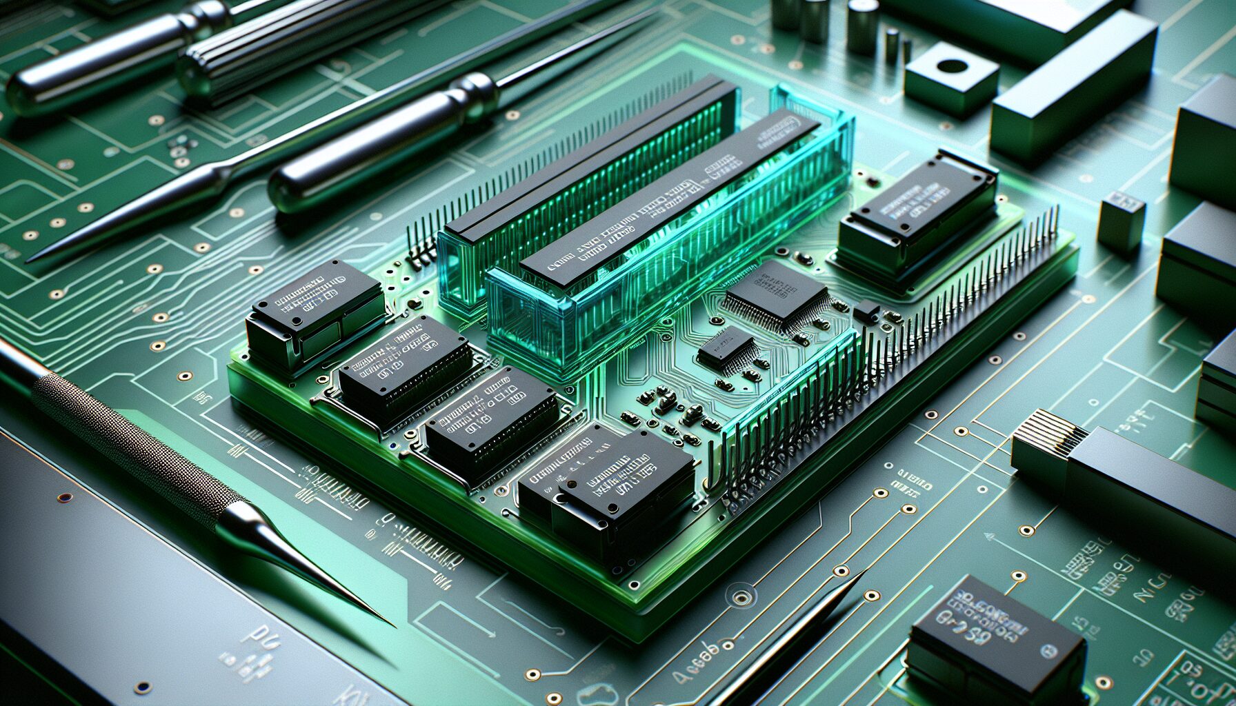 樹莓派5主機板背面,PCB絲印預留16GB接口標記