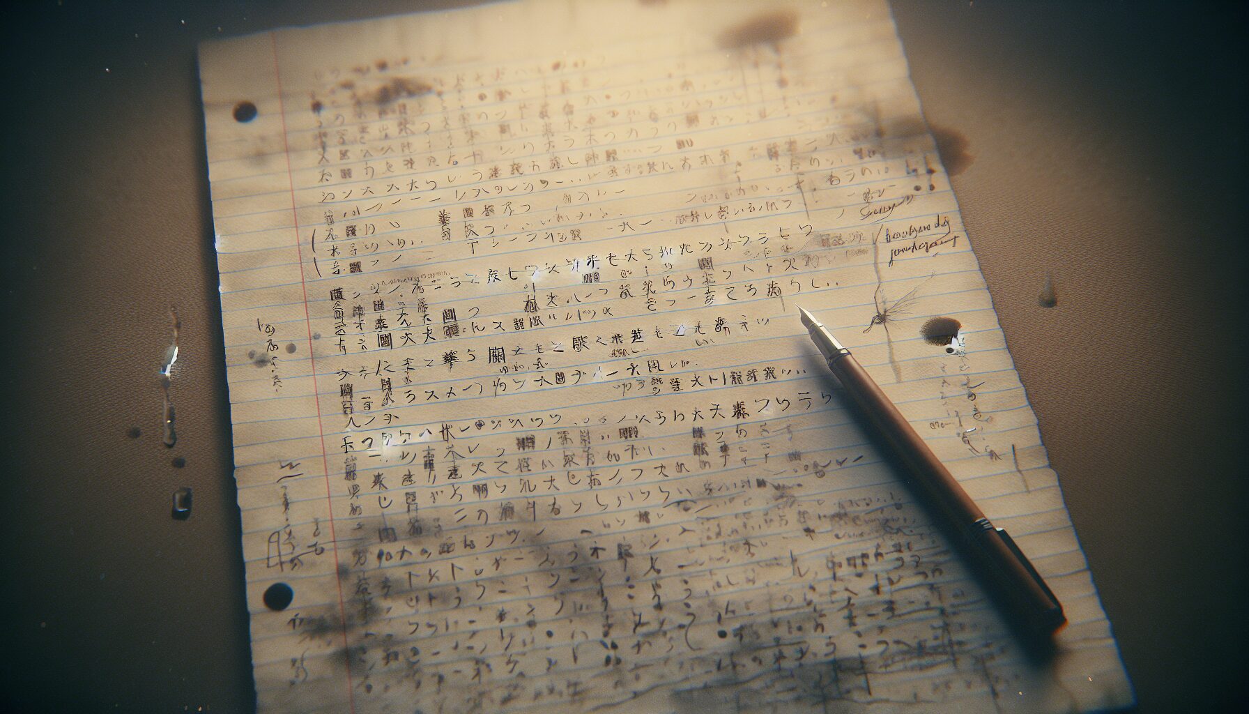 春日影手寫歌詞，彰顯作詞時細膩心理
