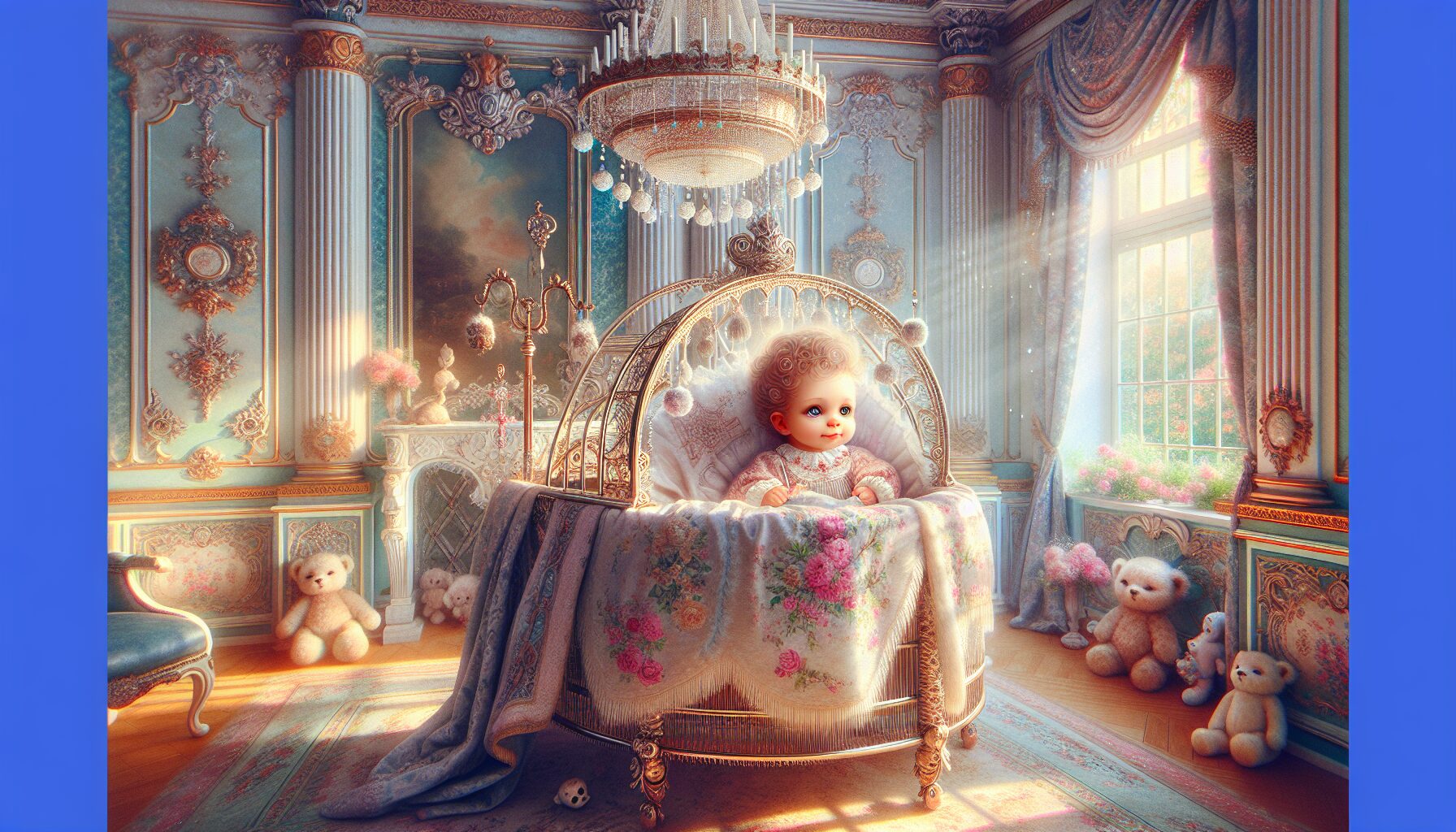 幼年希婭公主與皇宮生活插畫