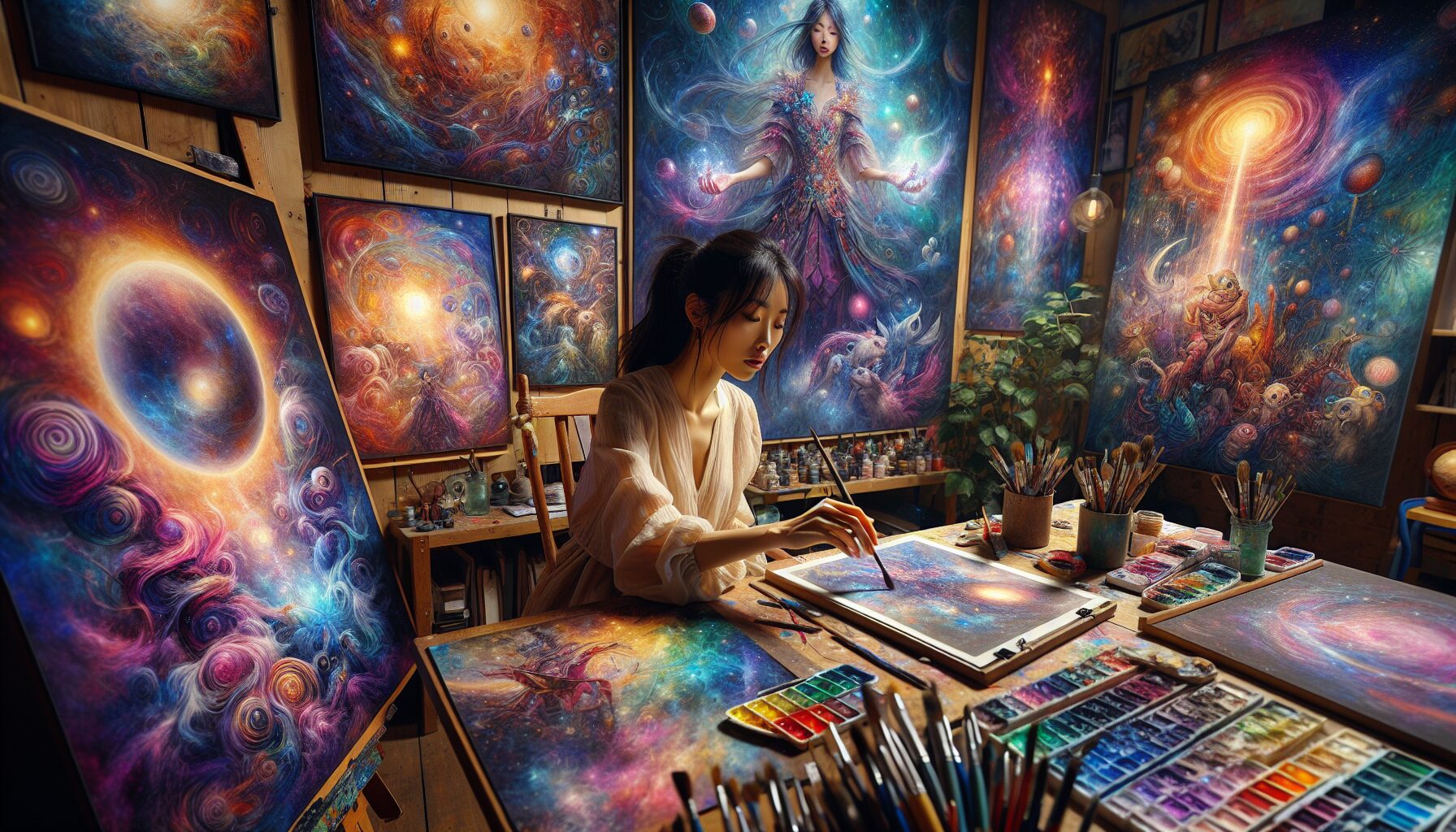 NGNL小說插畫風格,極度高彩度與迷幻感成為作品象徵。