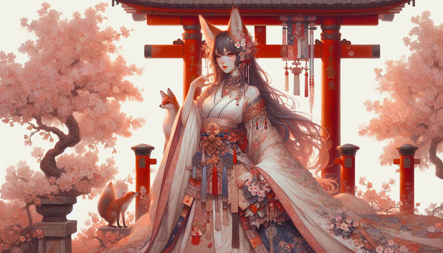 八重神子與八重櫻的設計對比,體現傳承與創新。