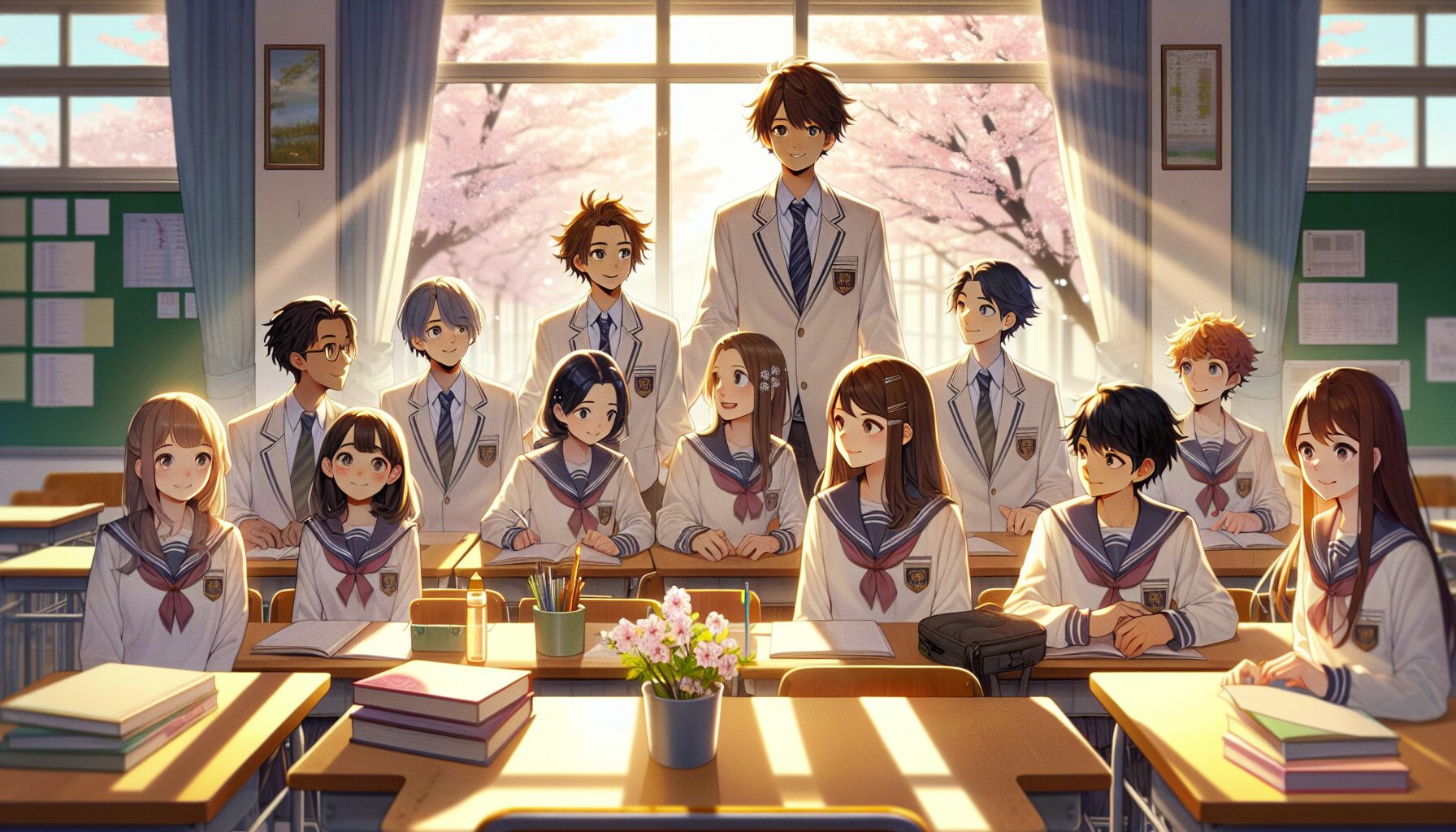 岡崎朋也和古河渚在校門前展開故事