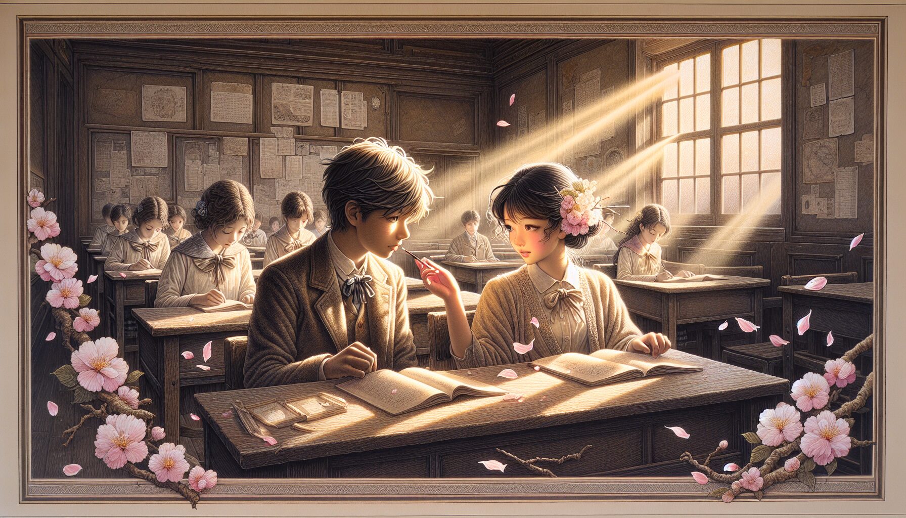 動畫中細膩呈現的校園日常場景