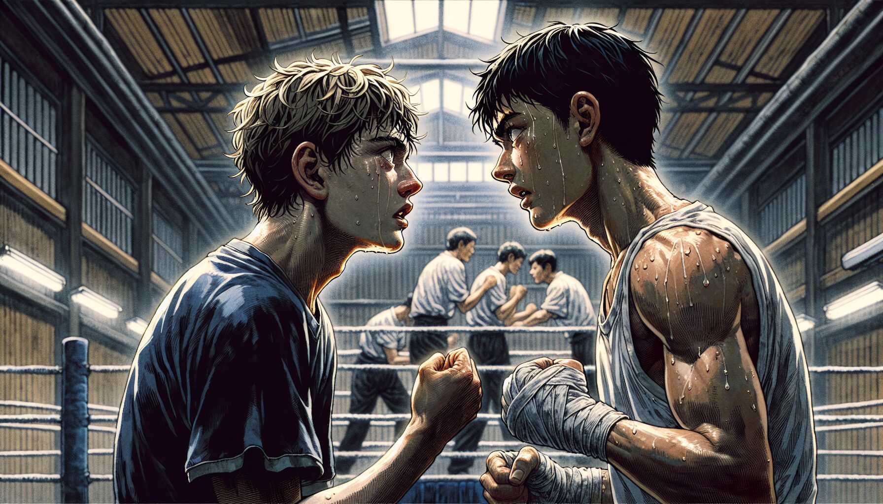 爆豪勝己與轟焦凍同人插畫創作