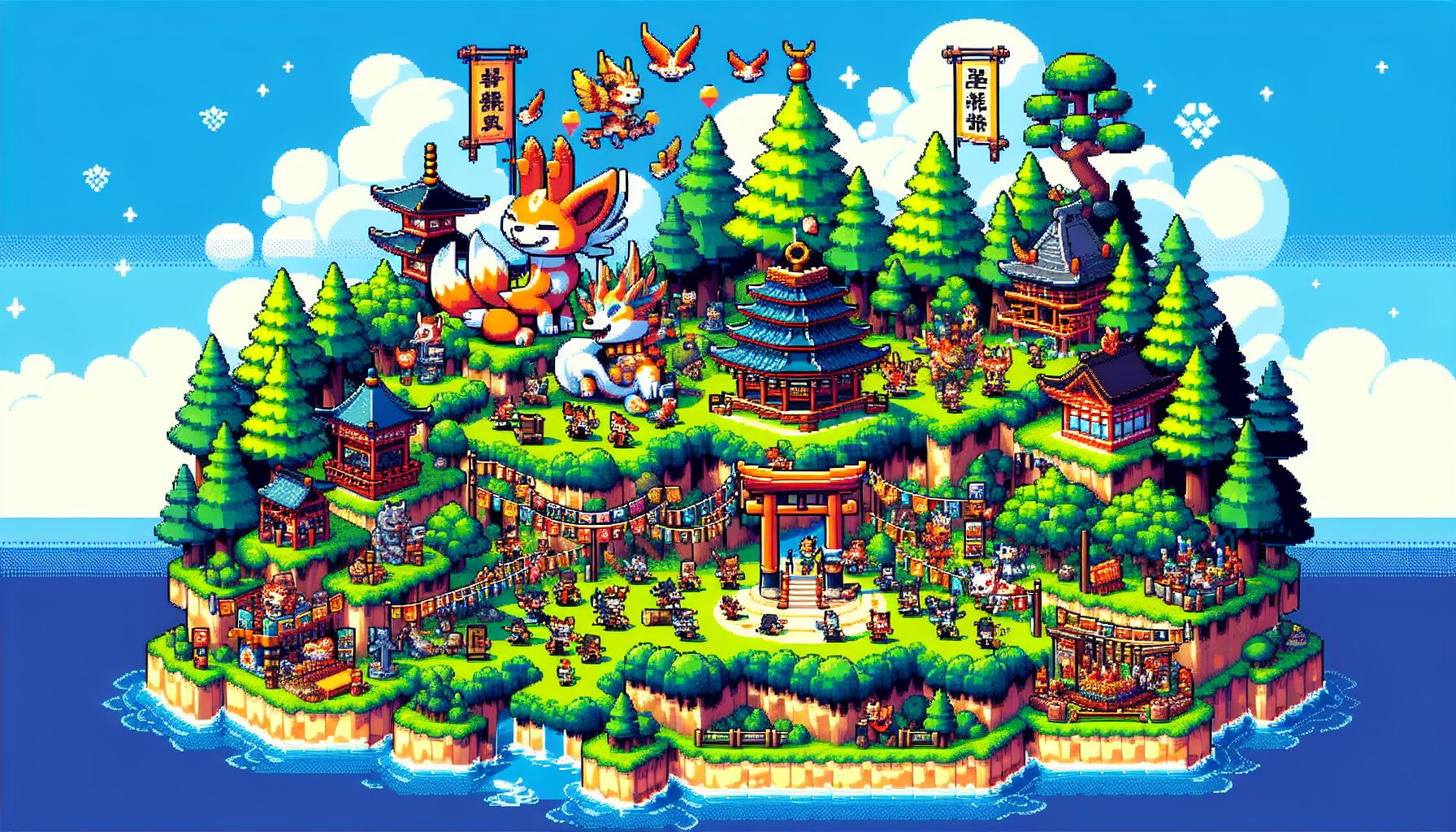 冠軍島運動會 Google Doodle RPG遊戲畫面