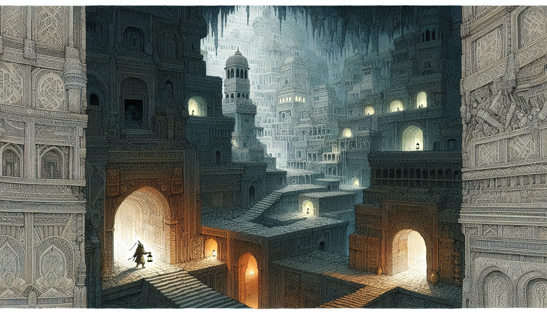 《空洞騎士》遊戲內NPC劇情插圖，展現其手繪美術風格與氛圍感