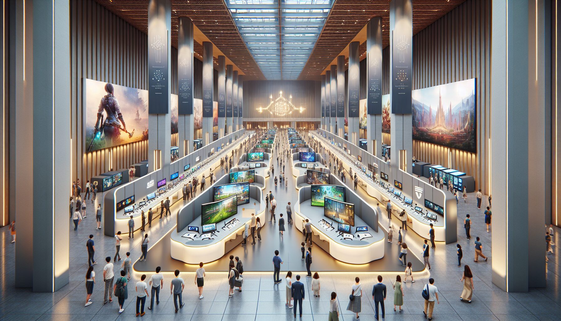 ACMI 澳洲互動媒體博物館展區空洞騎士絲綢之歌展板現場照