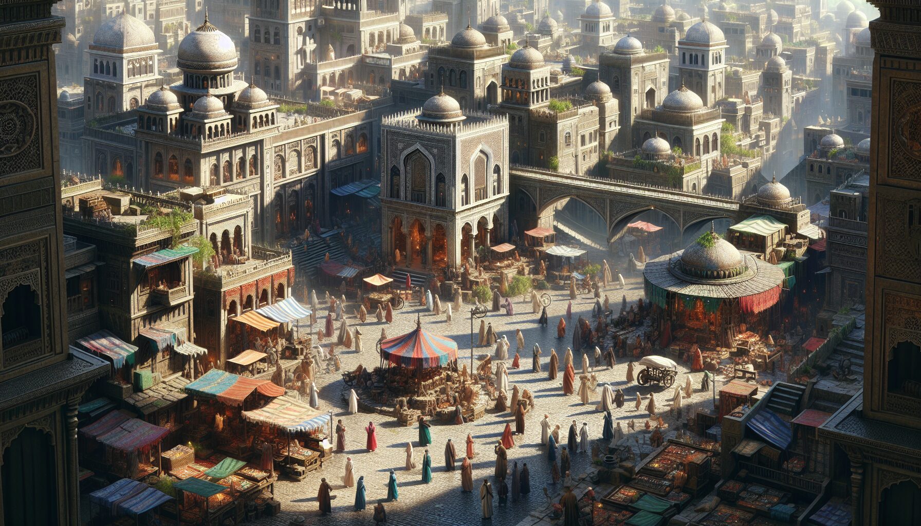 《柏德之門3》遊戲實機畫面,玩家踏入壯闊的城市入口。