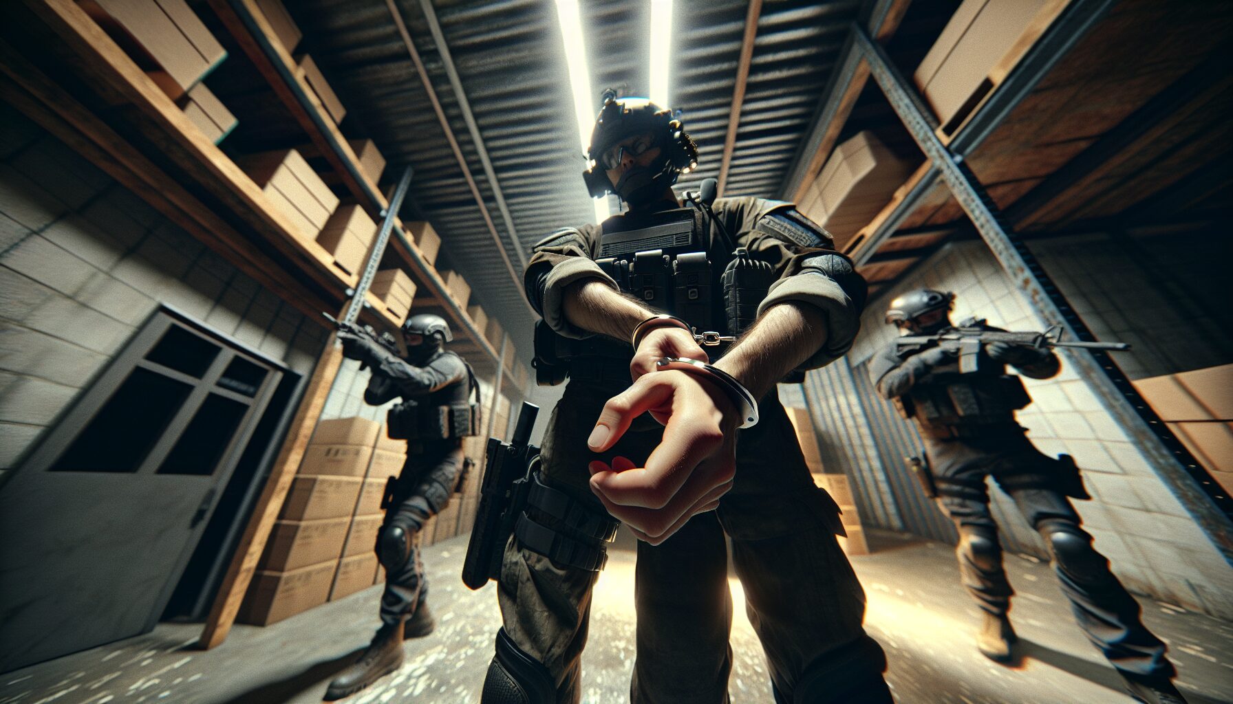 逮捕與控制動畫細節及頭部裝備物理反應演示