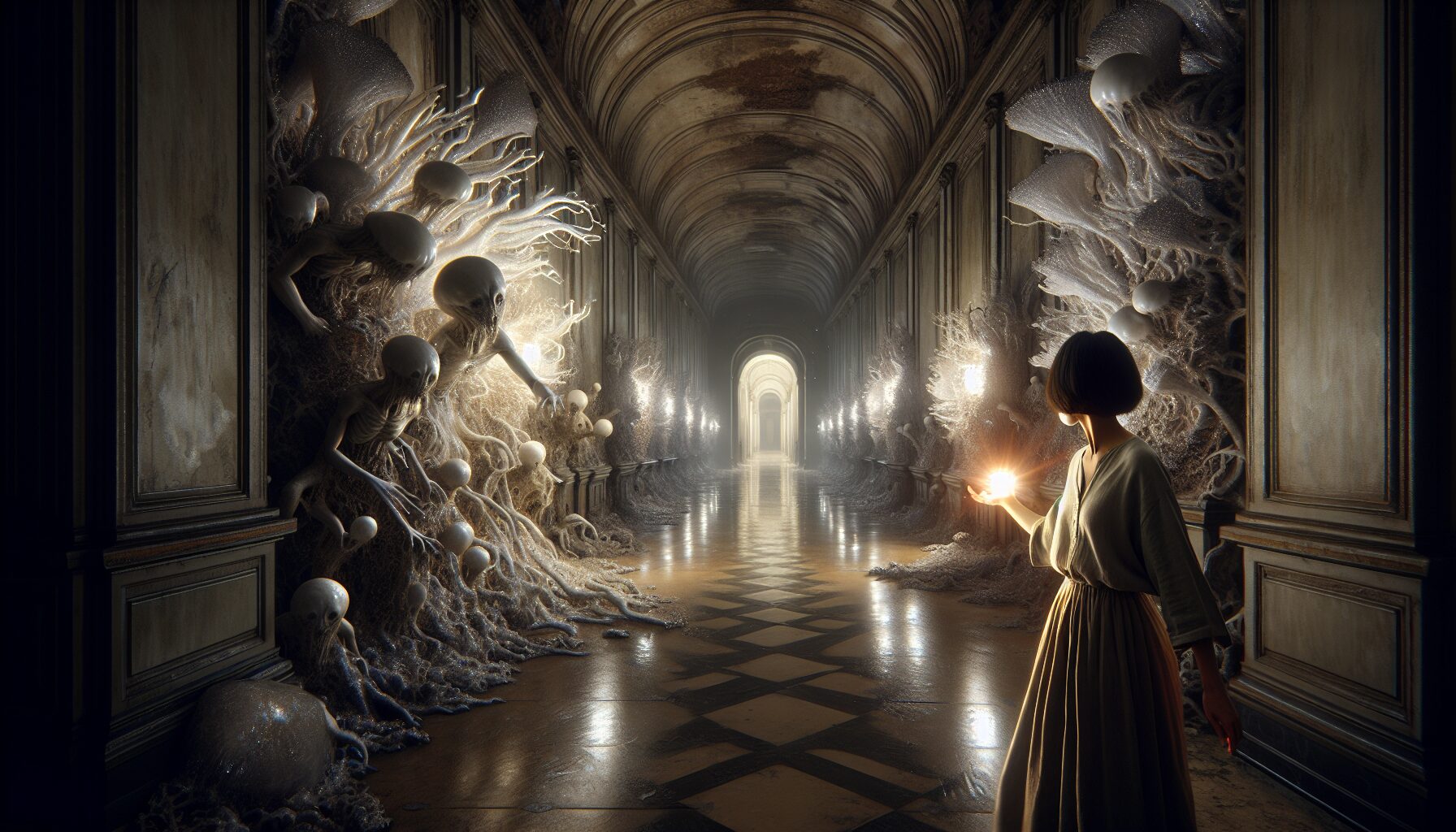 蘿絲以第三人稱闖蕩夢魘場景的新DLC內容遊玩截圖