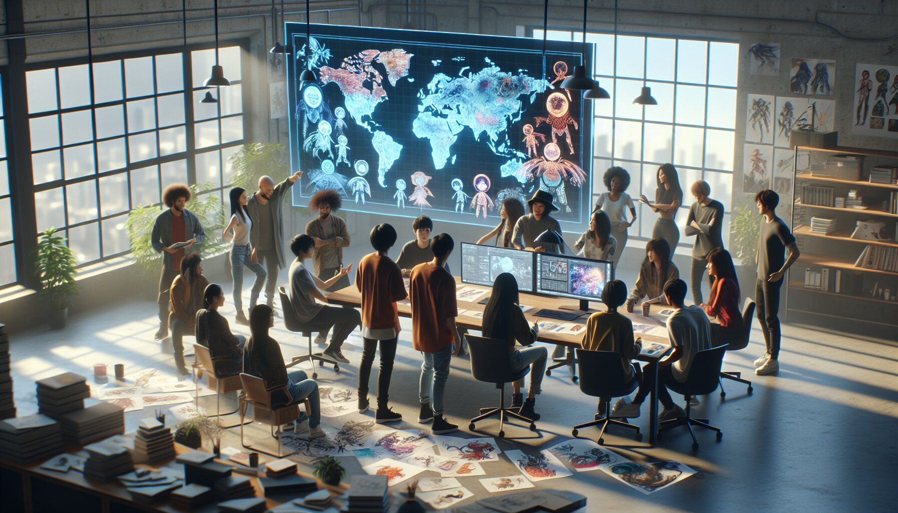 遊戲開發團隊合影,橫尾太郎、田浦貴久、齊藤陽介等關鍵人物