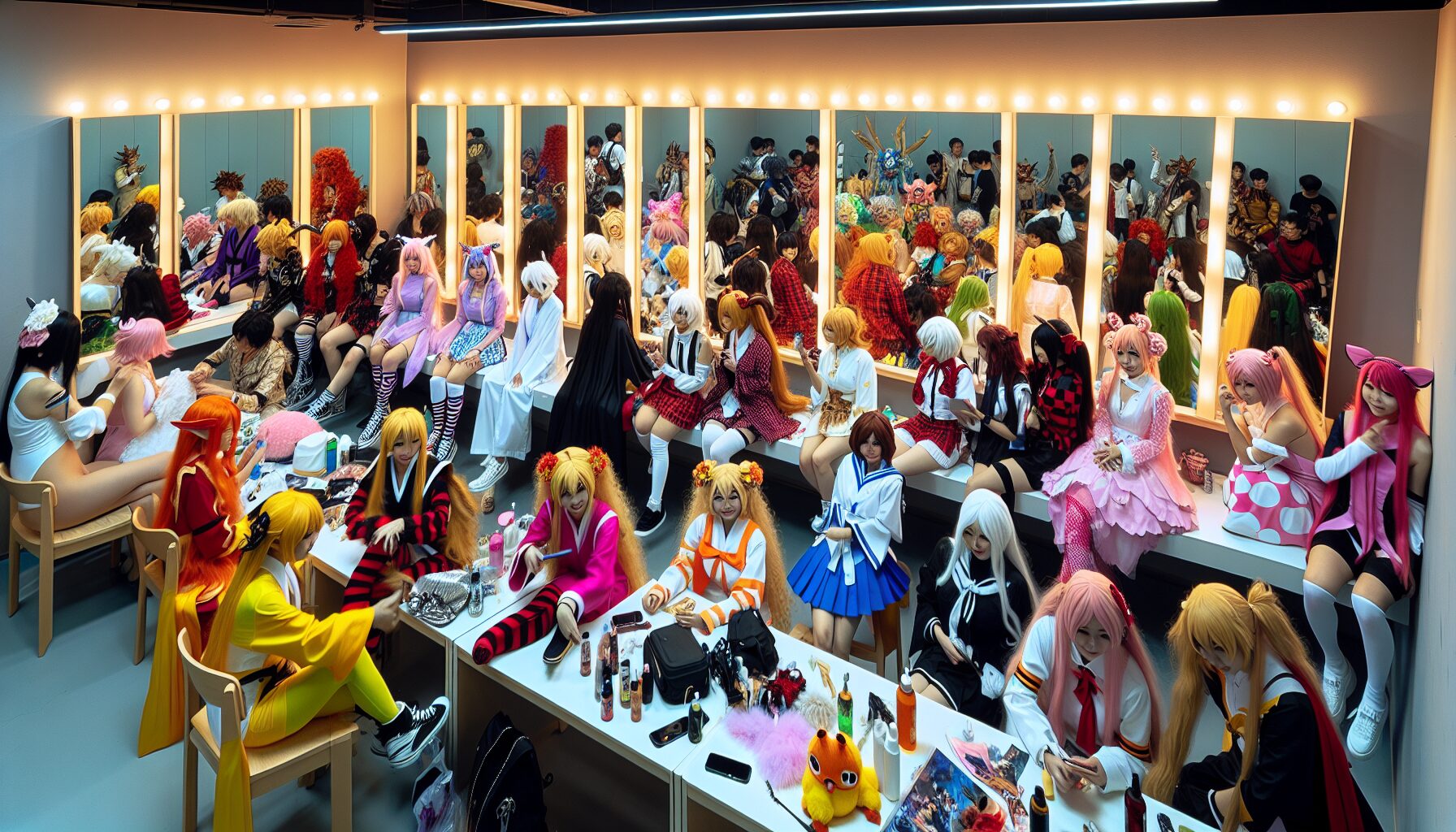 台中國際動漫節熱鬧攤位與限定商品排隊人潮