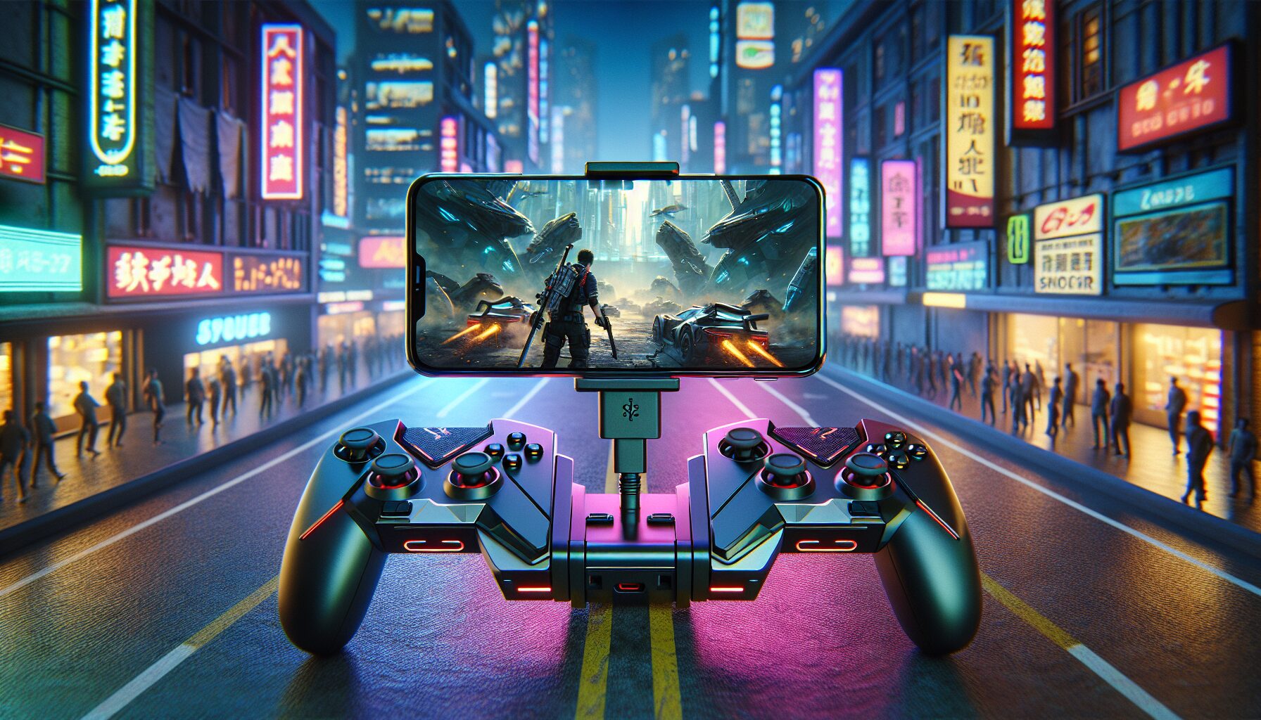 手機拉伸手把Razer Kishi實際遊戲應用，手機變身便攜遊戲機。