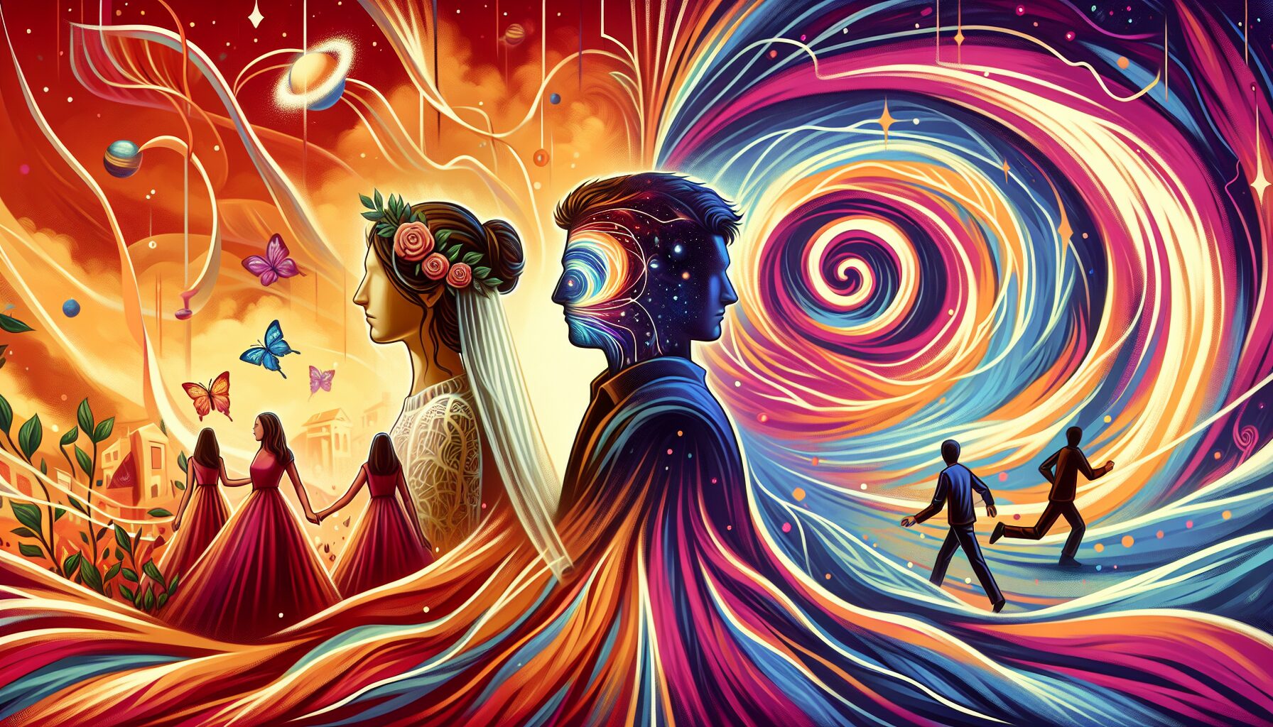 《偷偷藏不住》網友自製同人插畫，展現主角甜蜜互動。