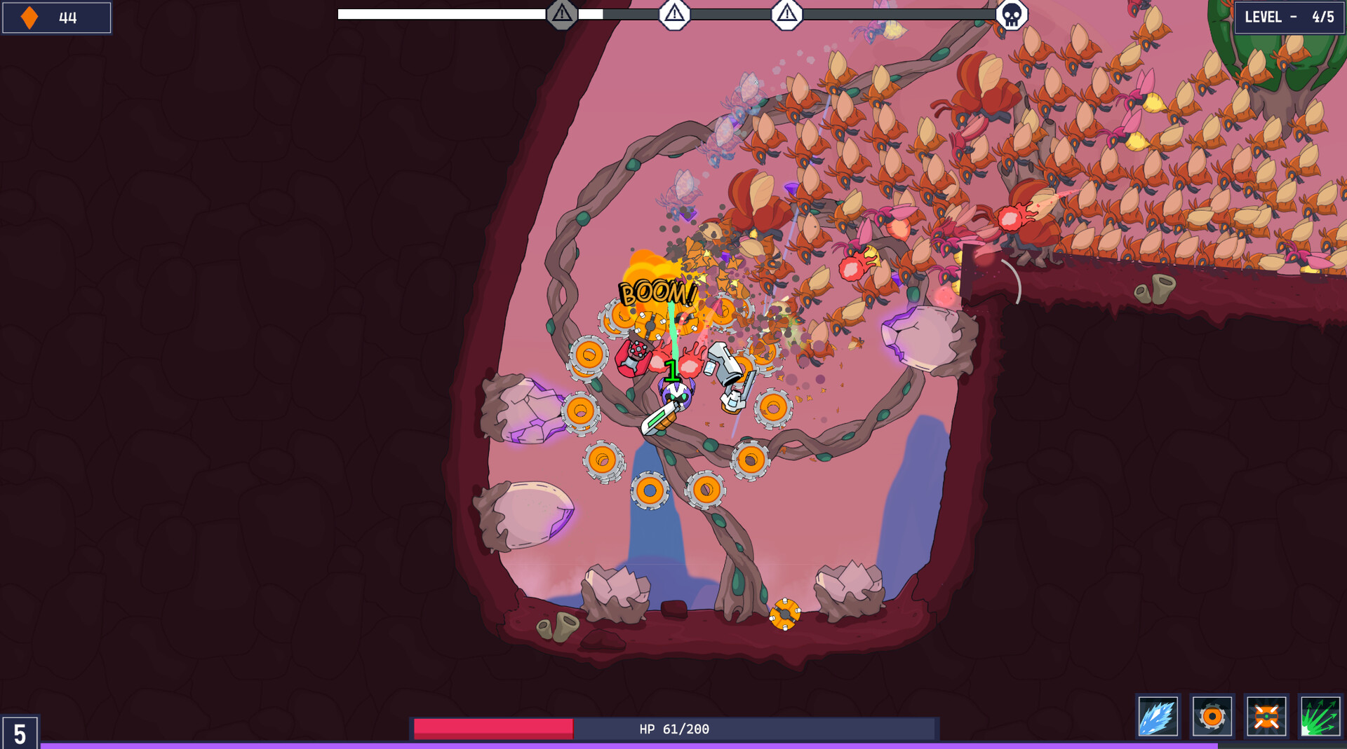 在激烈的彈幕中穿梭求生