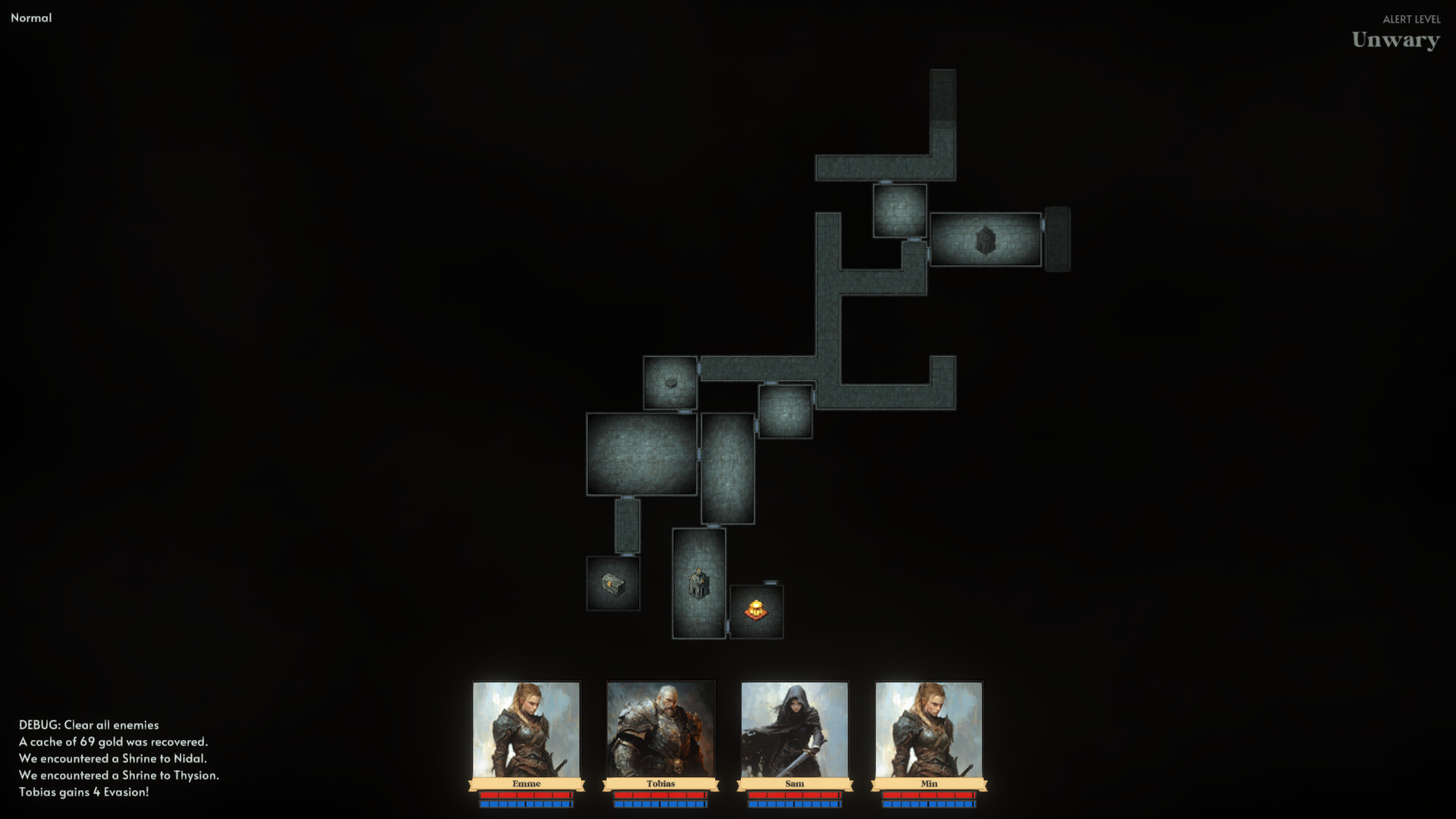 遊戲中的角色技能樹介面