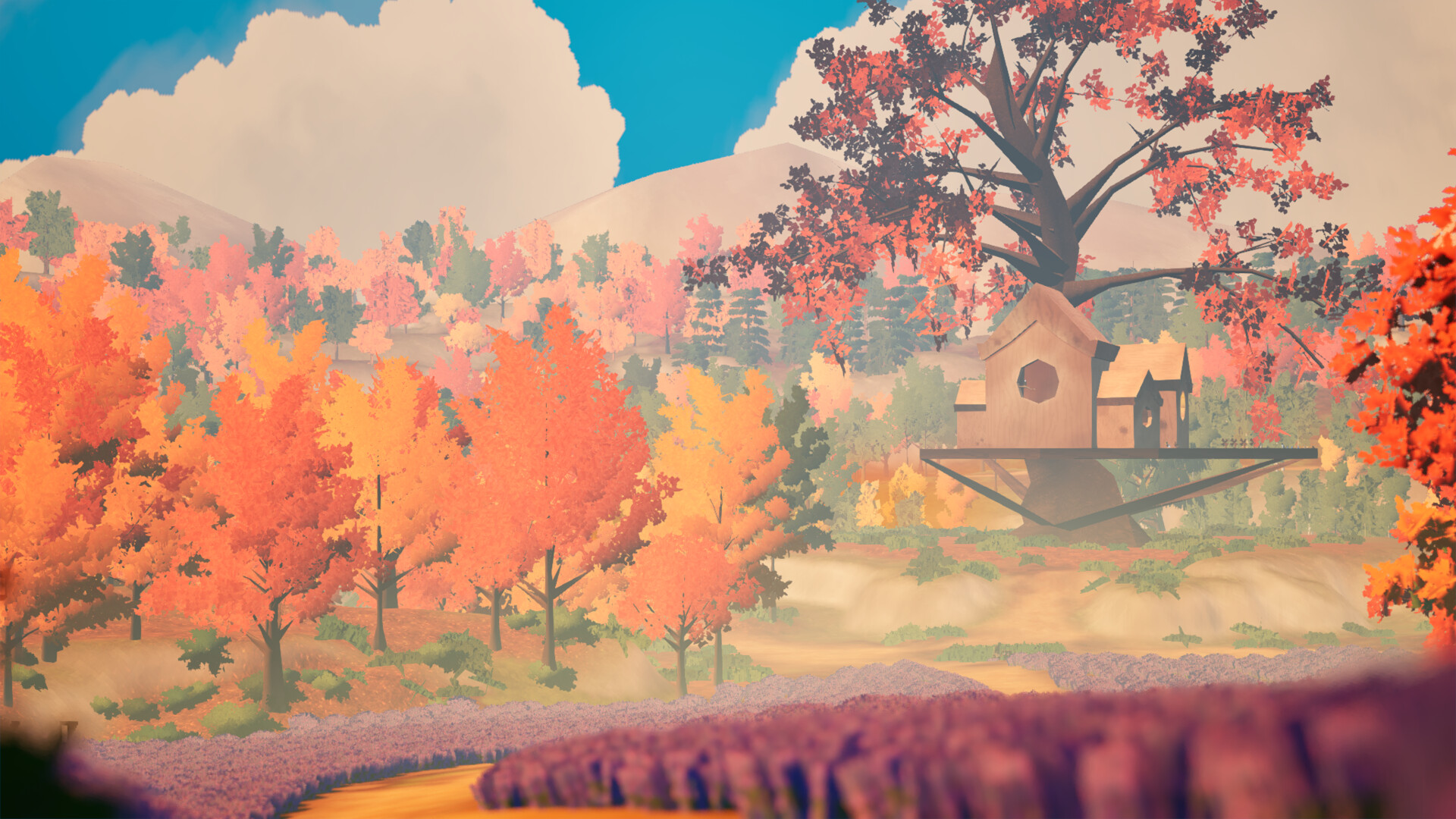 三主紅雀的飛行場景