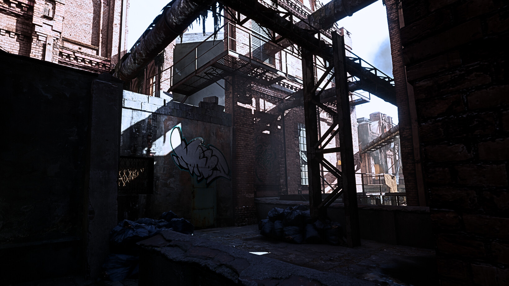 玩家在遊戲中探索建築物