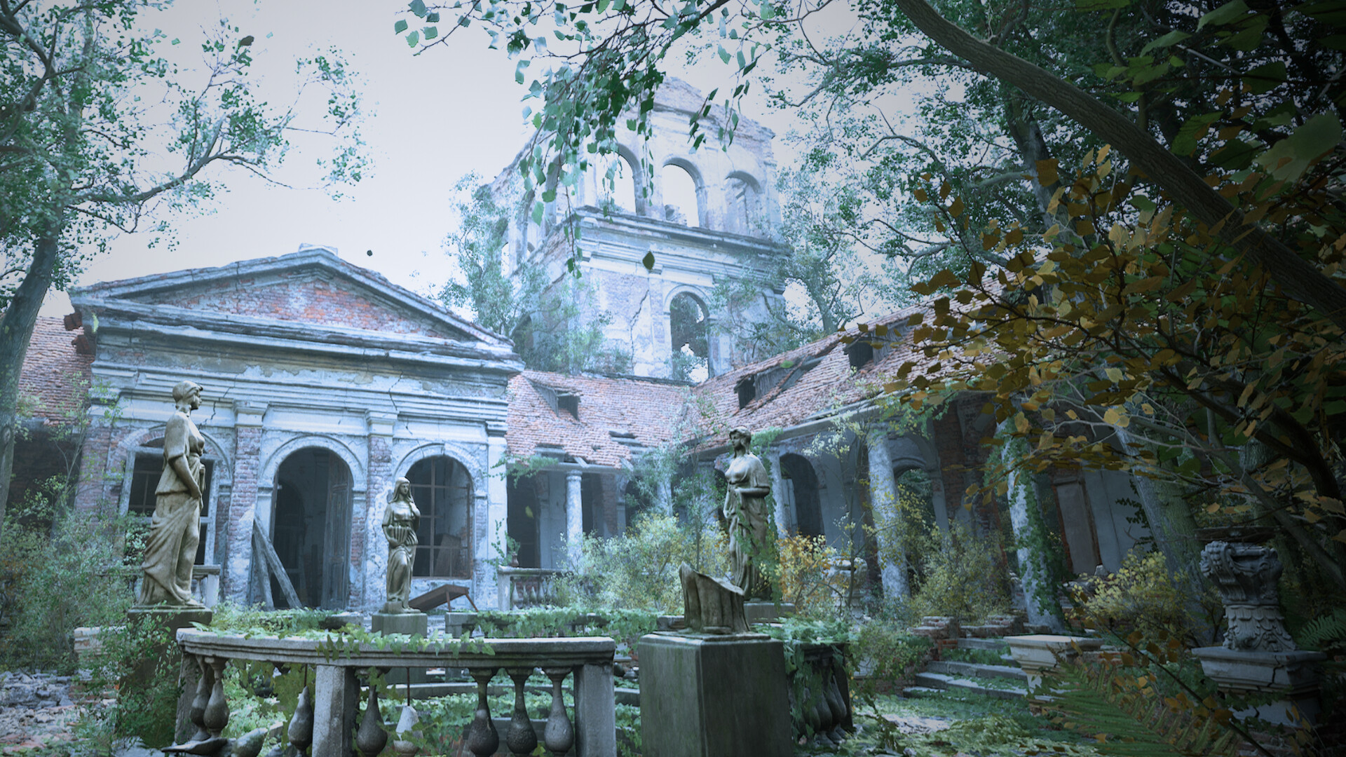 遊戲中緊張的室內對峙情景