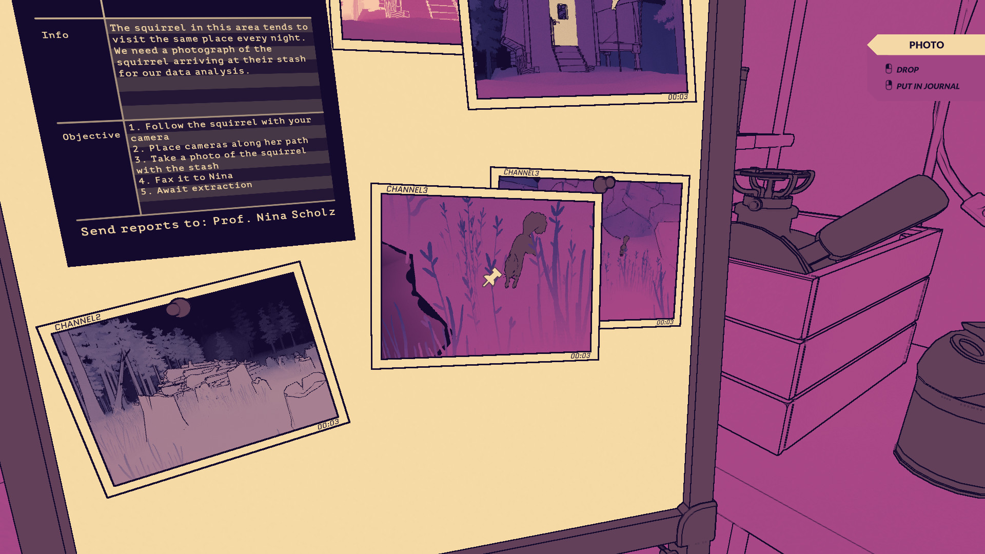 夜晚在控制中心分析錄影