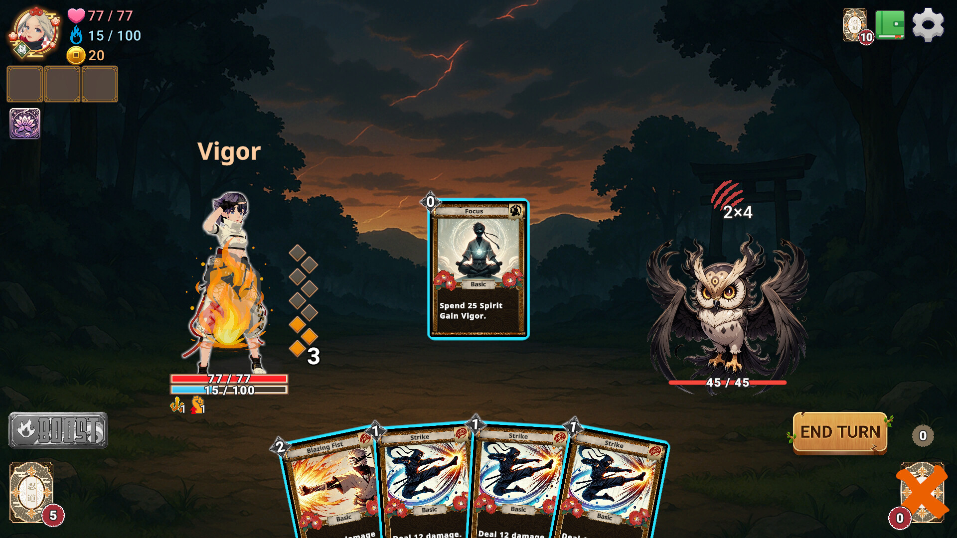 遊戲中的戰鬥畫面，展現獨特的日式動漫美術風格