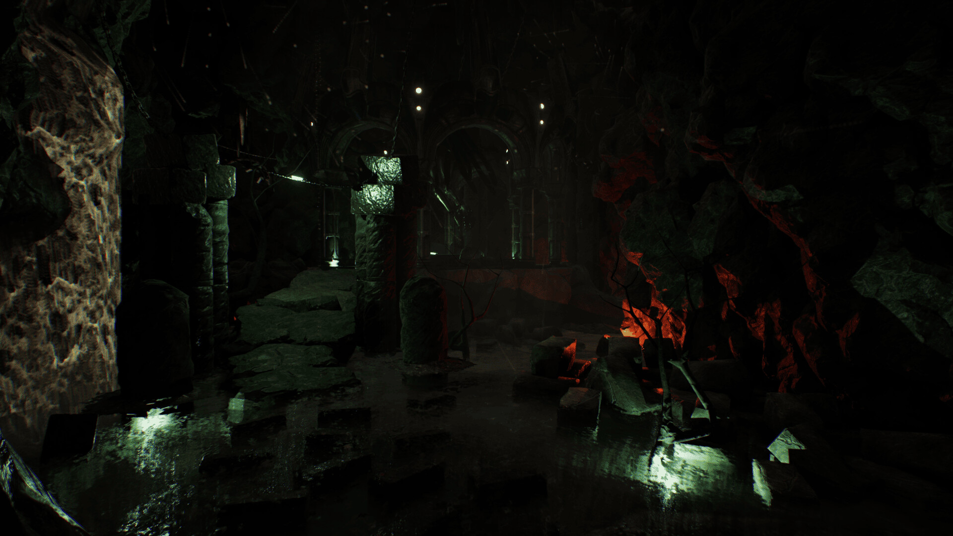 陰暗的走廊充滿未知