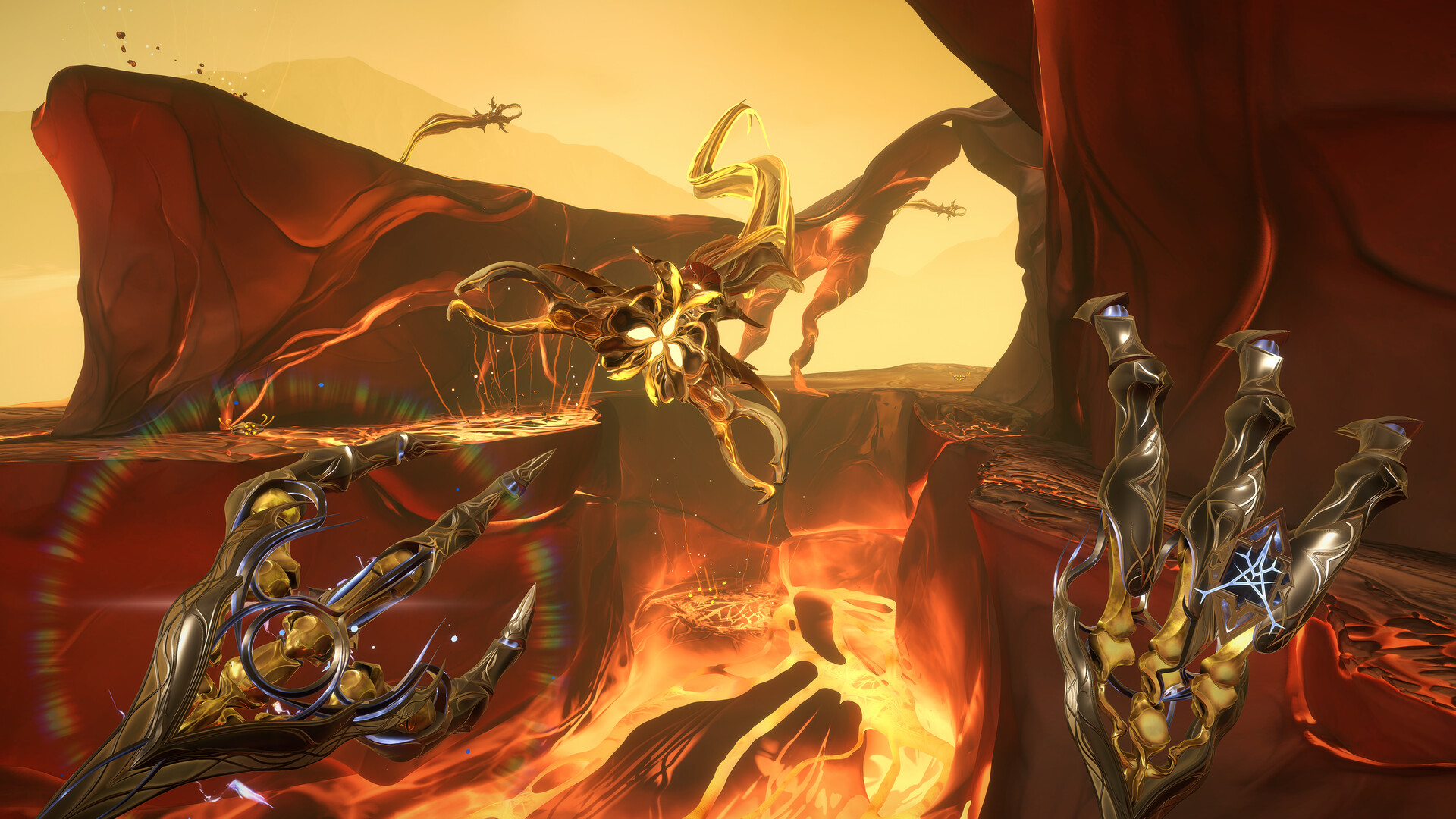 玩家與隊友在充滿黑暗奇幻風格的競技場中共同作戰。