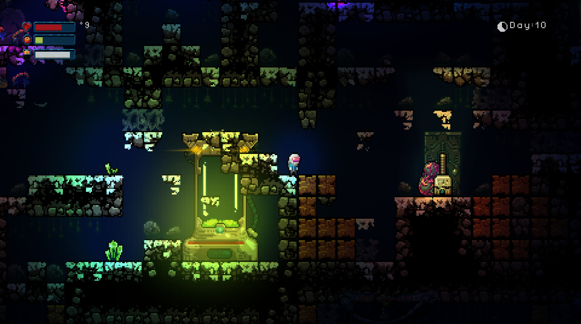 玩家在星球上建立營地以度過漫漫長夜