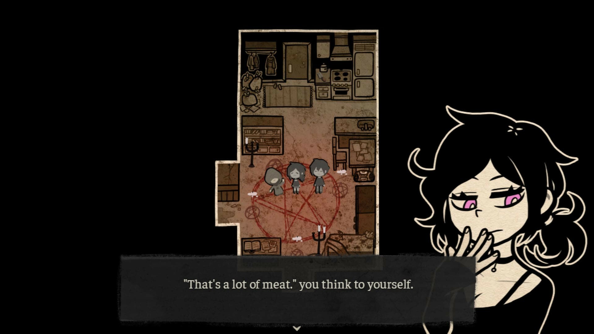 遊戲中的場景,呈現出壓抑的氛圍