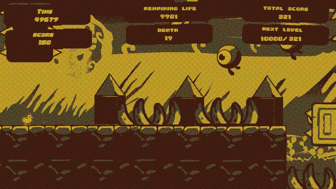 紅色方塊在一個充滿線條與圓點的迷宮中移動