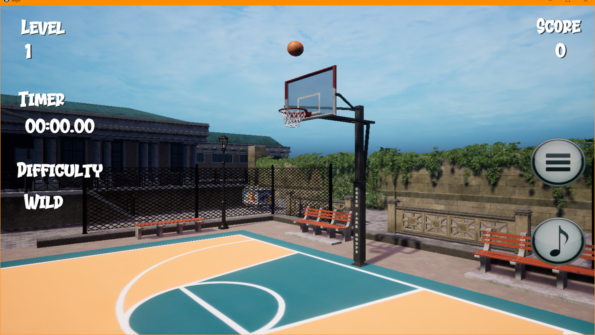 從籃框後方觀看籃球進網的瞬間