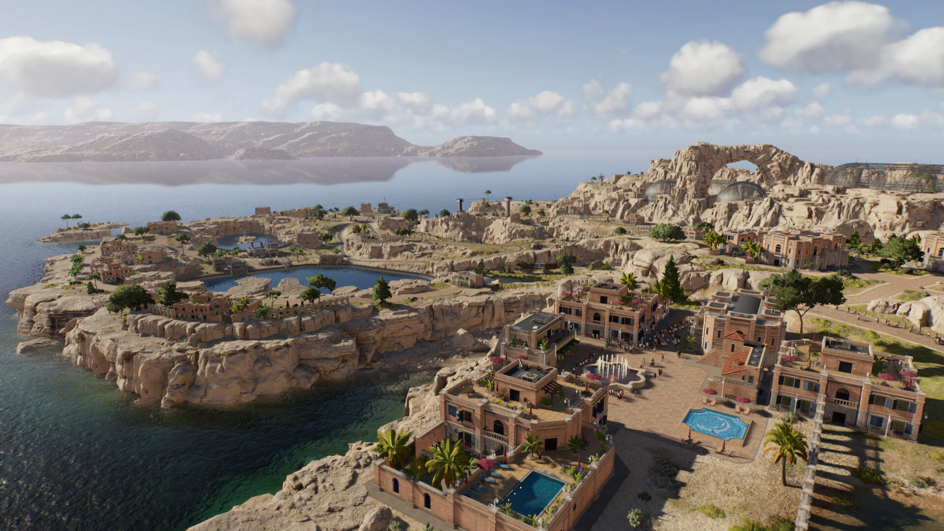 遊客可搭乘遊船近距離觀賞水邊的恐龍