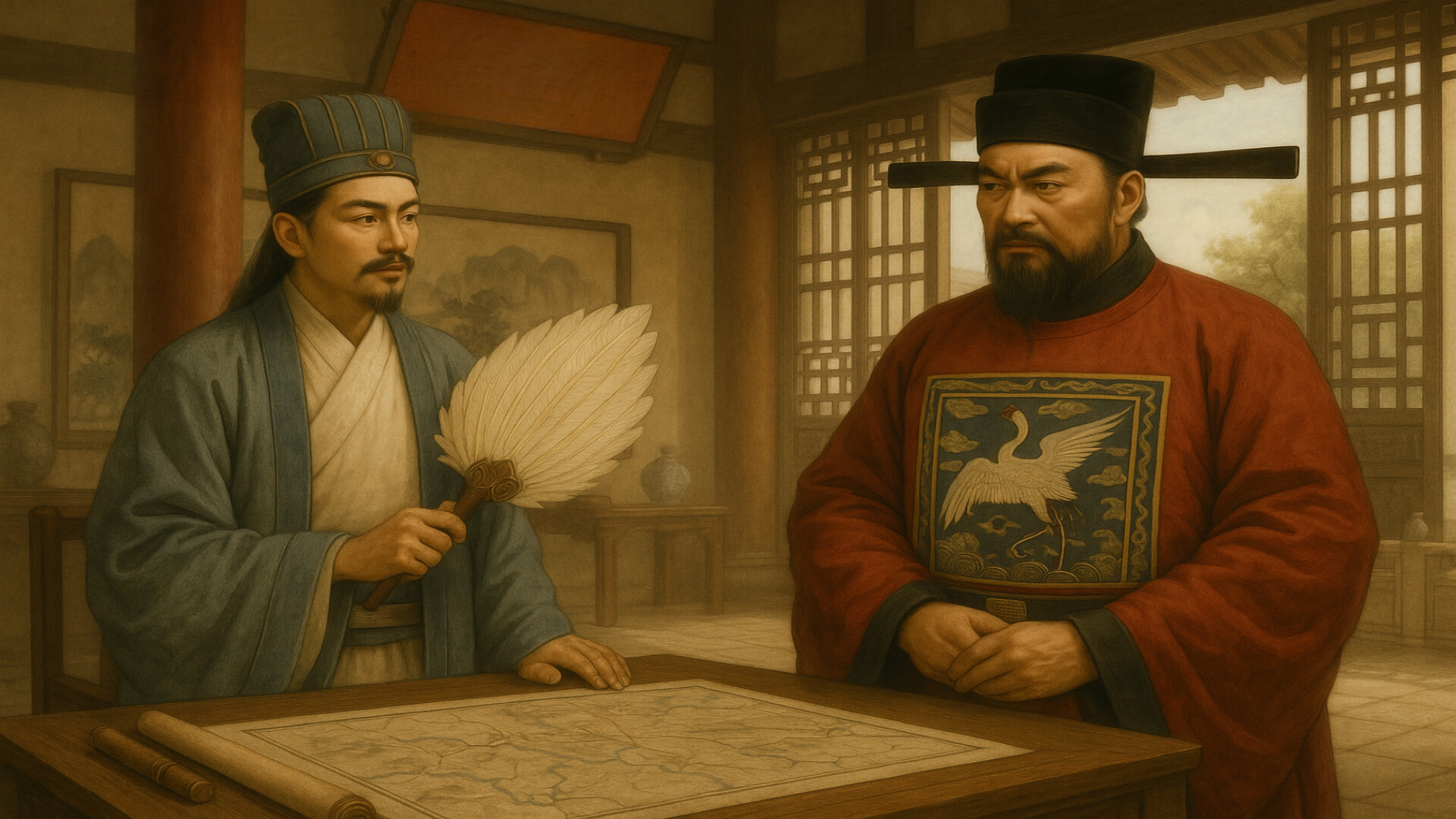 遊戲戰鬥畫面，可見不同的兵種單位