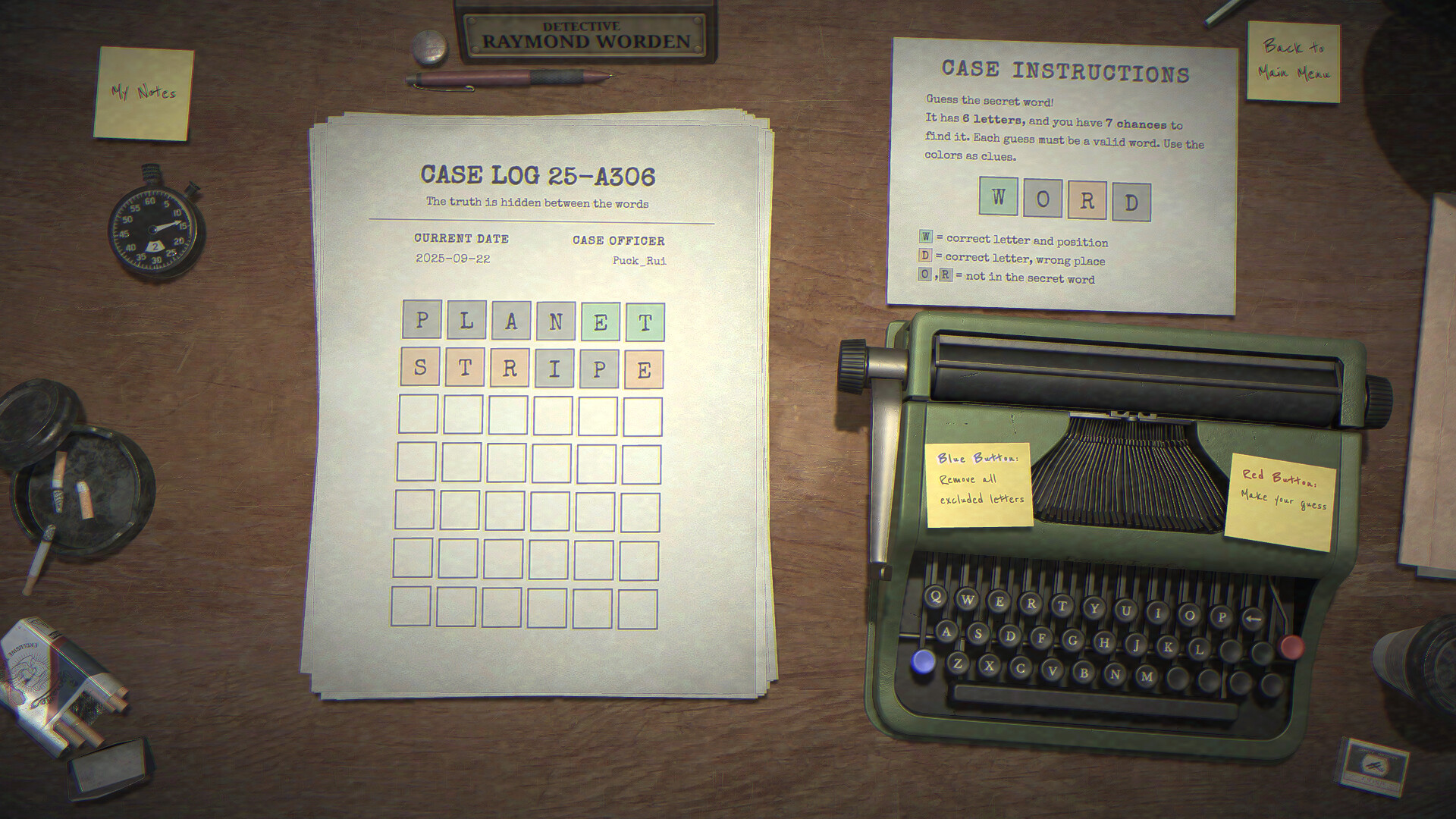 遊戲的打字機介面